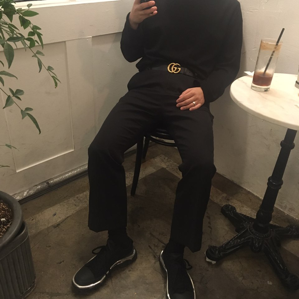 Adidas x Raf Simons Detroit Runner Core Black 착용 스타일