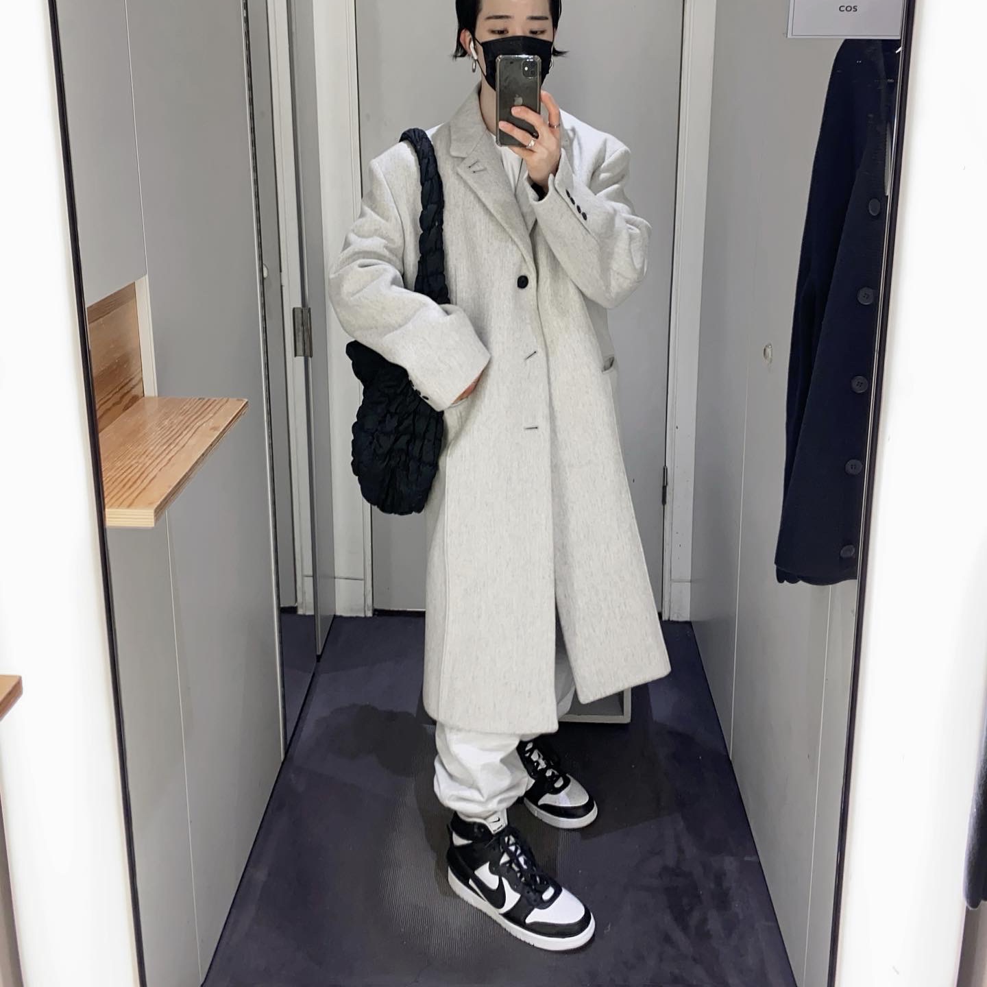 Nike x Ambush Dunk High Black 착용 스타일 - 1