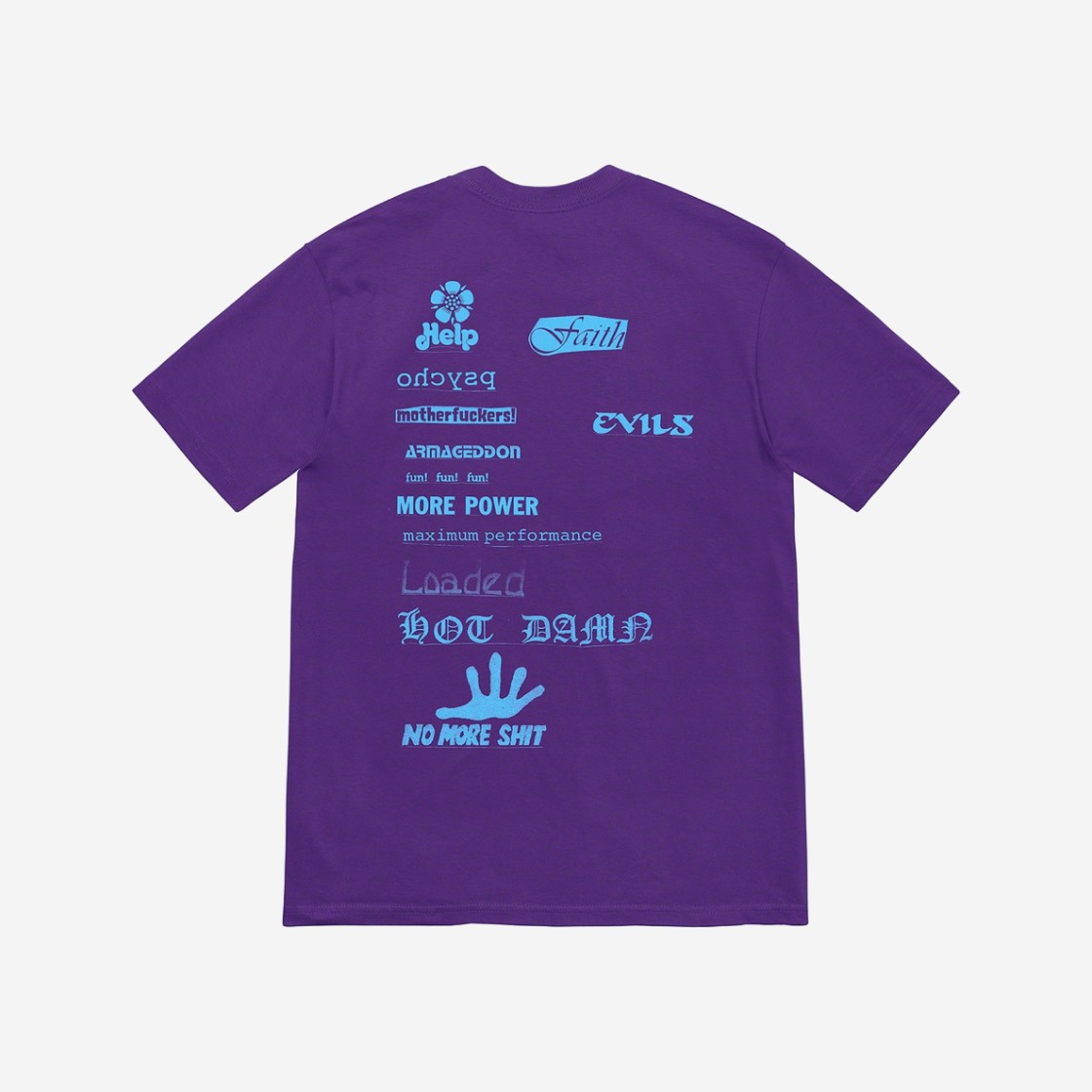 Supreme No More Shit T-Shirt Purple - 20FW 상세 이미지 2