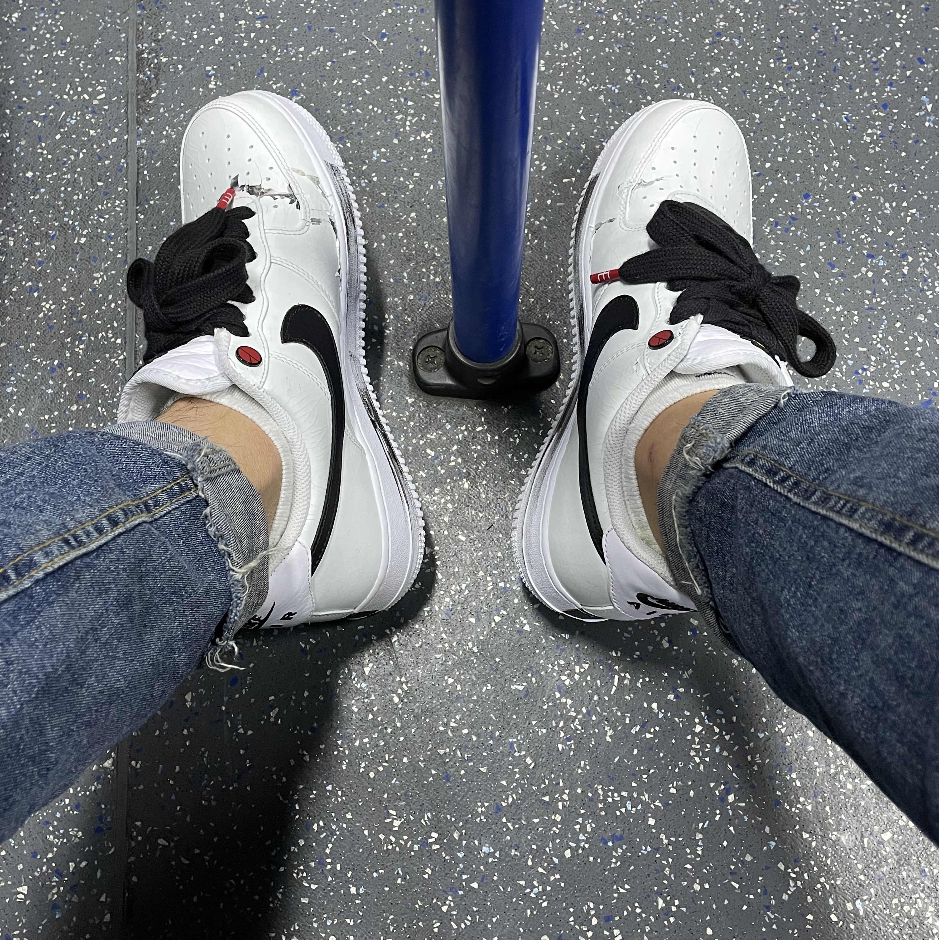 Nike x Peaceminusone Air Force 1 Low Para-Noise 2.0 착용 스타일 - 2