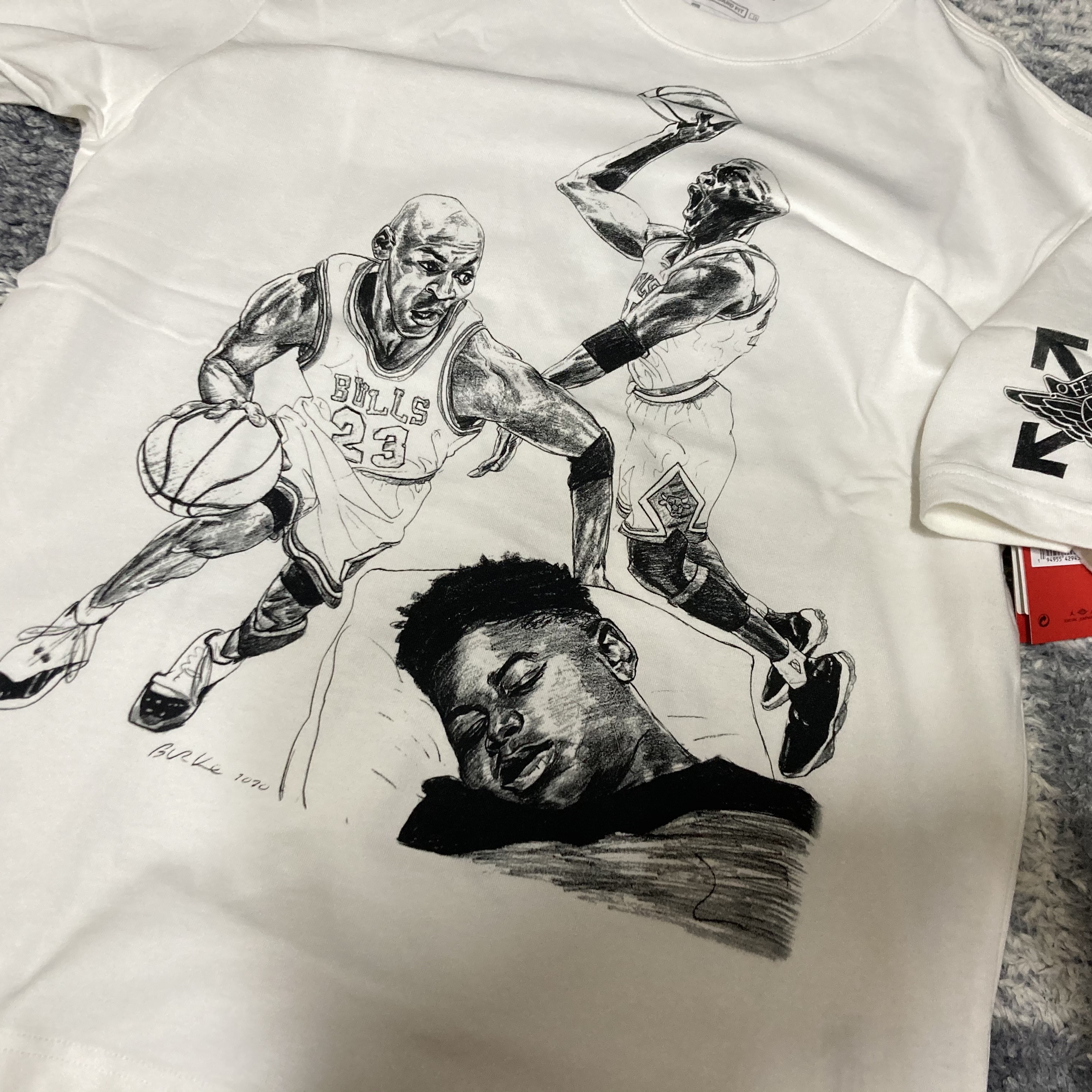 Jordan x Off-White S/S T-Shirt White - Asia 착용 스타일 - 1