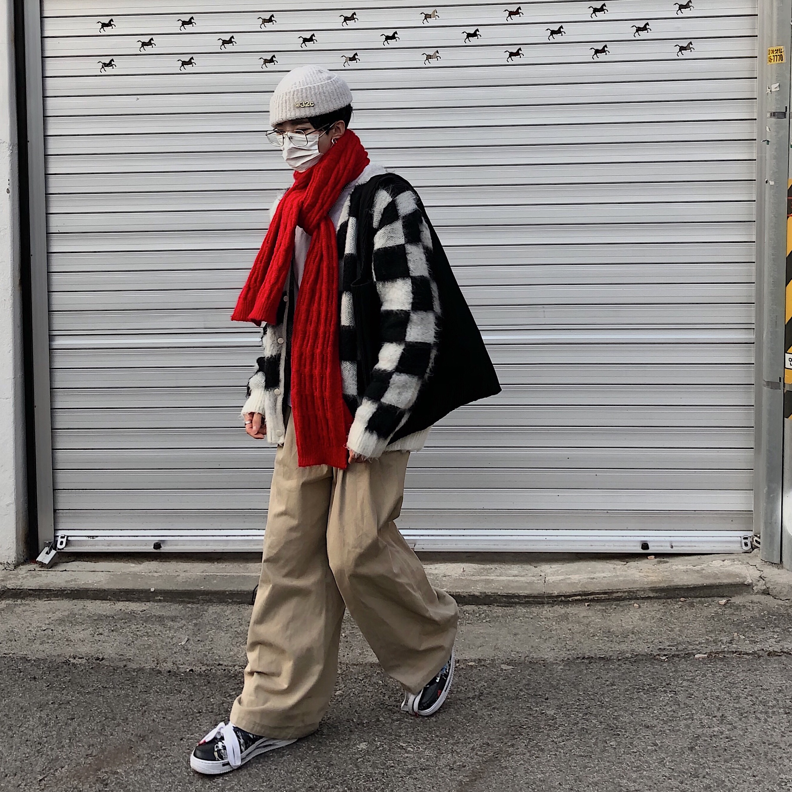 Nike x Peaceminusone Air Force 1 Low Para-Noise 착용 스타일 - 5