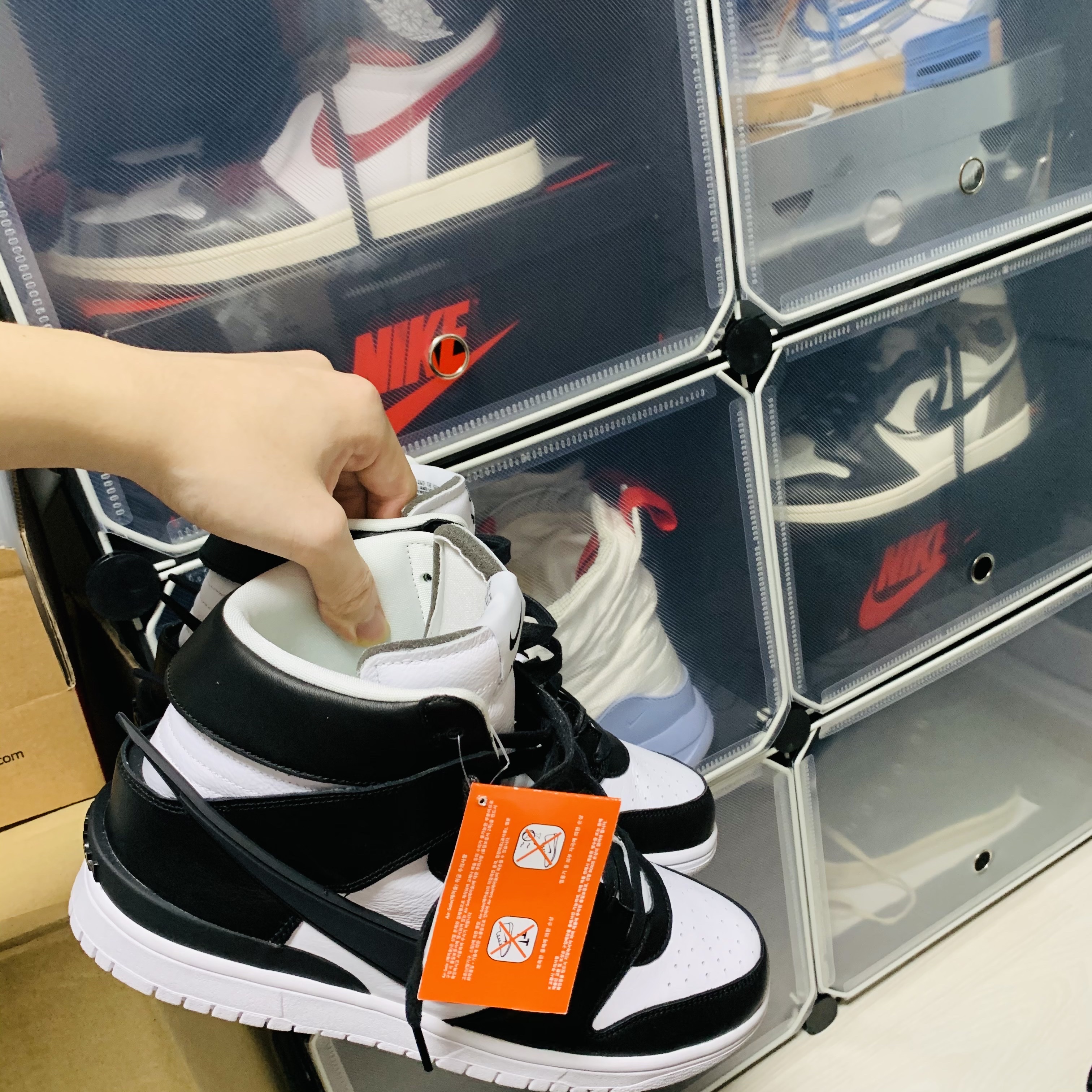 Nike x Ambush Dunk High Black, Jordan 1 Retro High OG Gym Red 착용 스타일 - 2