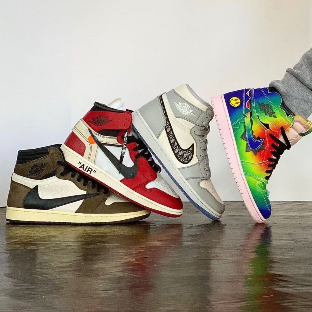 Jordan 1 x J Balvin Retro High OG, Jordan 1 x Travis Scott Retro High OG SP Mocha 착용 스타일