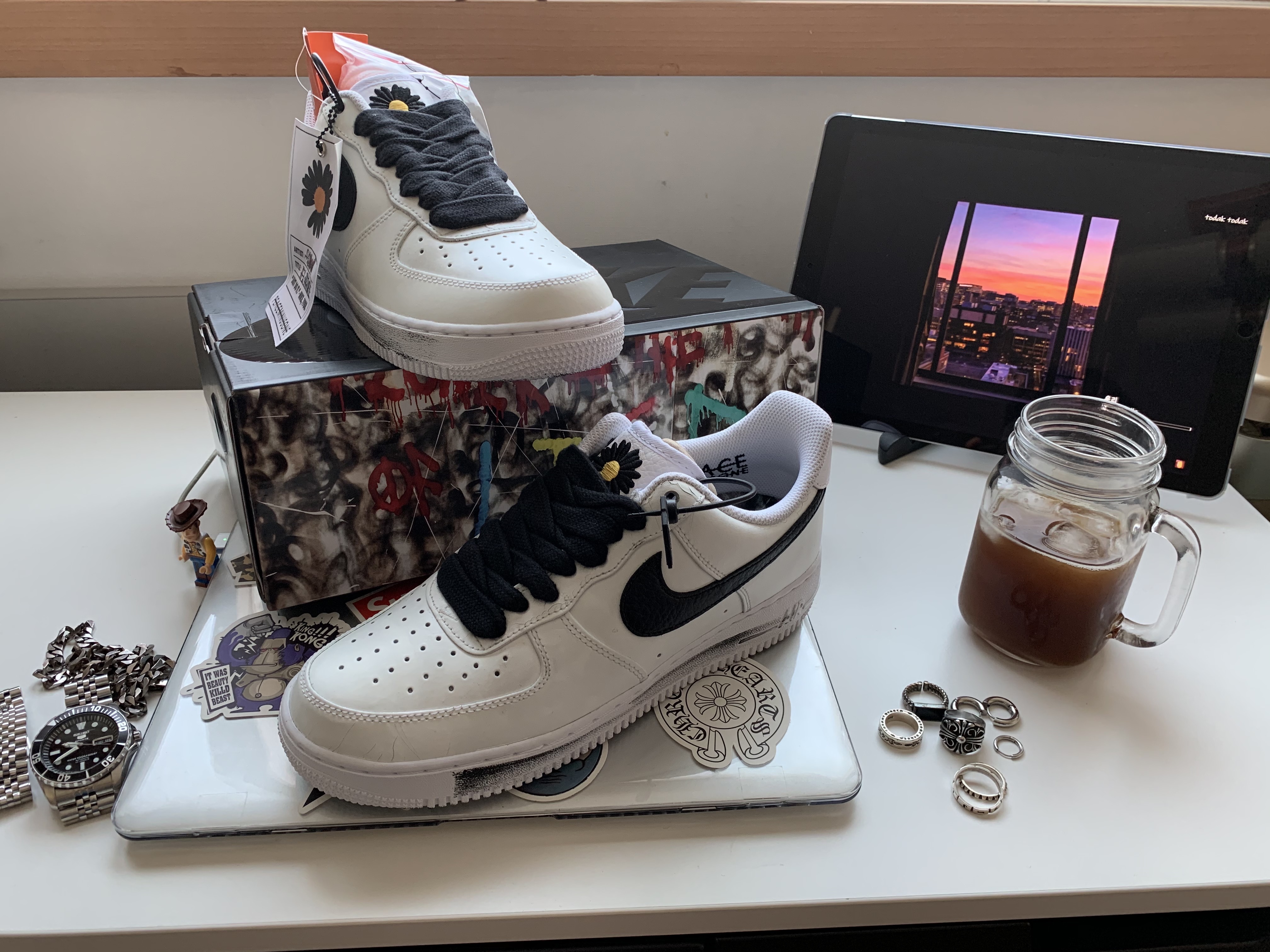 Nike x Peaceminusone Air Force 1 Low Para-Noise 2.0 착용 스타일