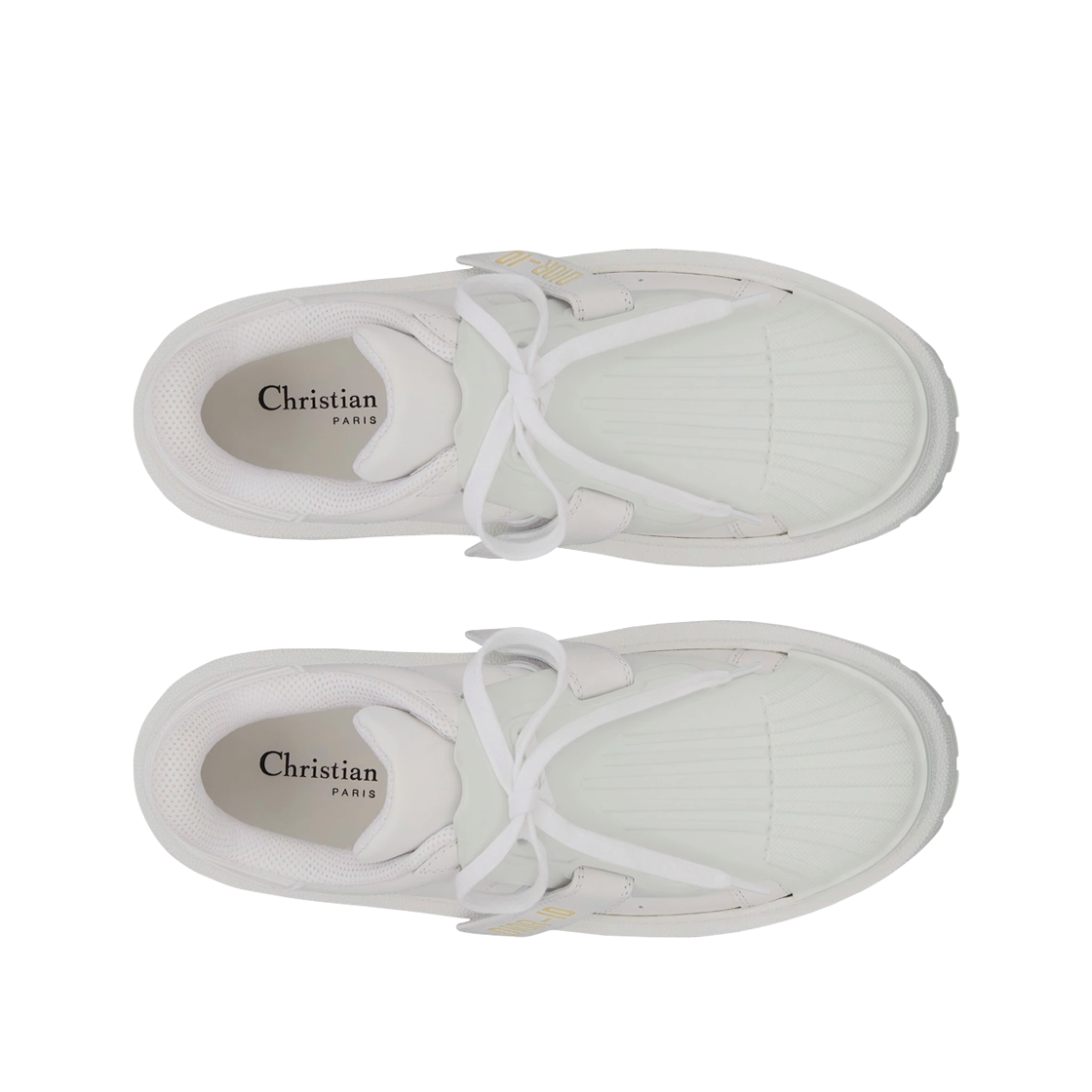(W) 디올-ID 송아지 가죽 & 러버 스니커즈 화이트((W) Dior-ID Calfskin & Rubber Sneakers White) - 2
