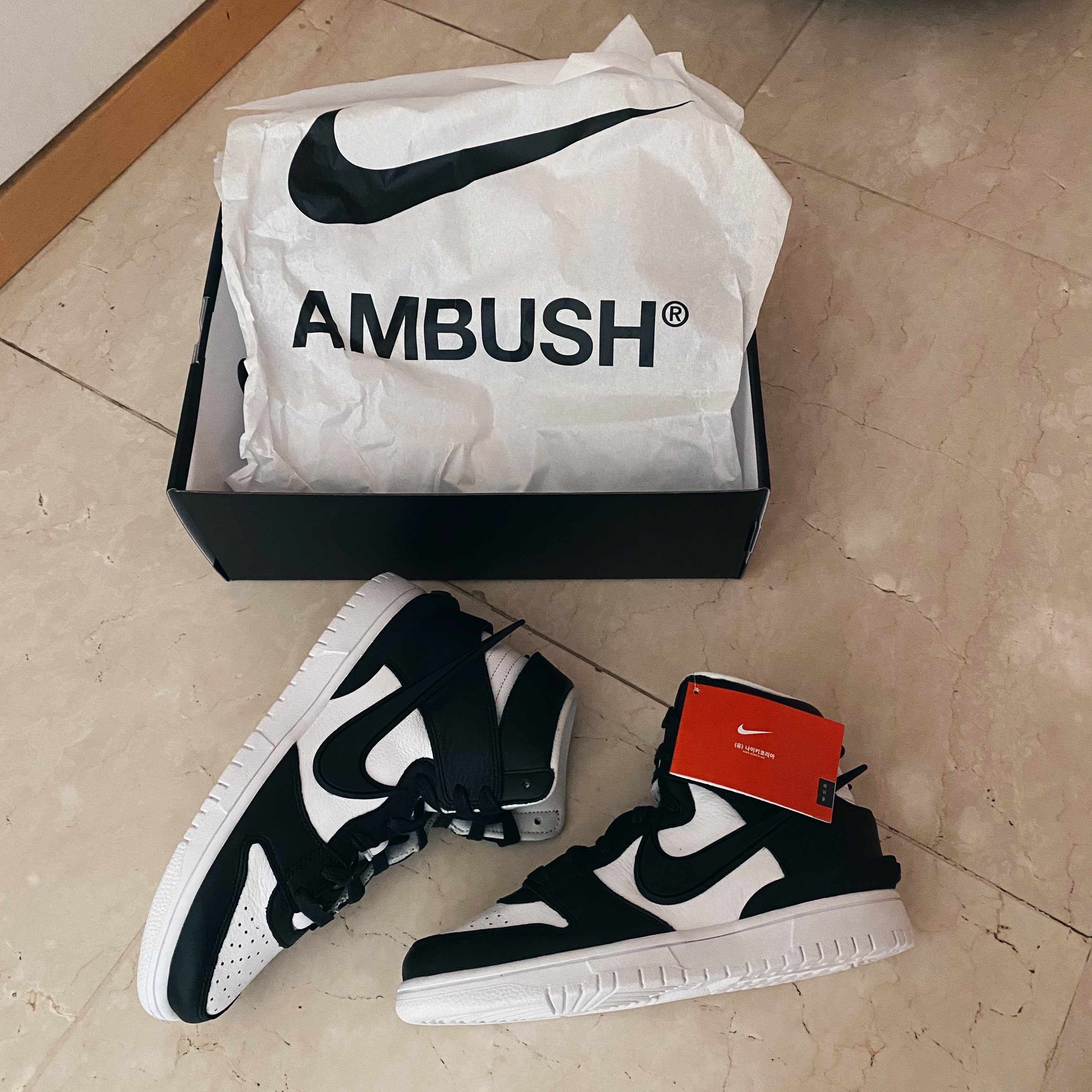 Nike x Ambush Dunk High Black 착용 스타일