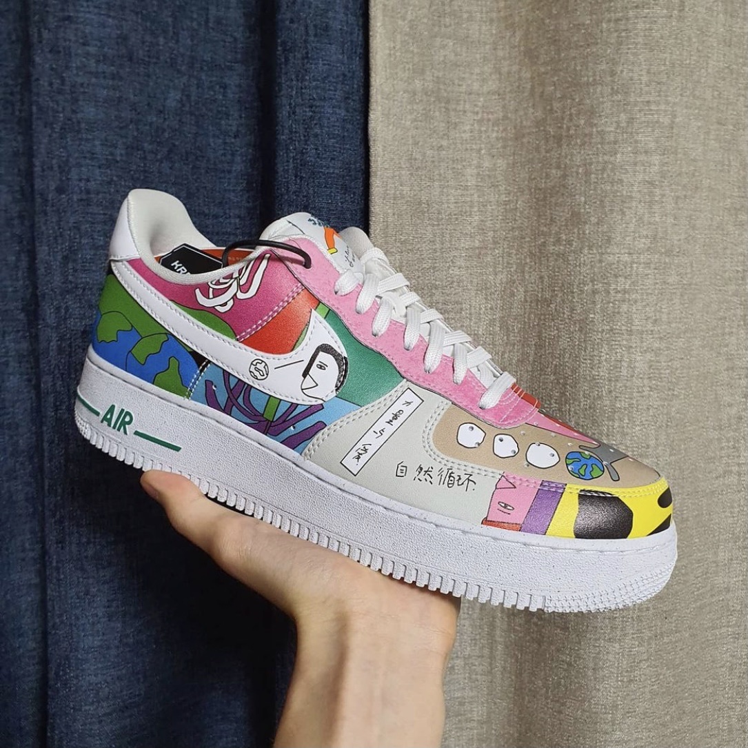 Nike x Ruohan Wang Air Force 1 Low Flyleather 착용 스타일