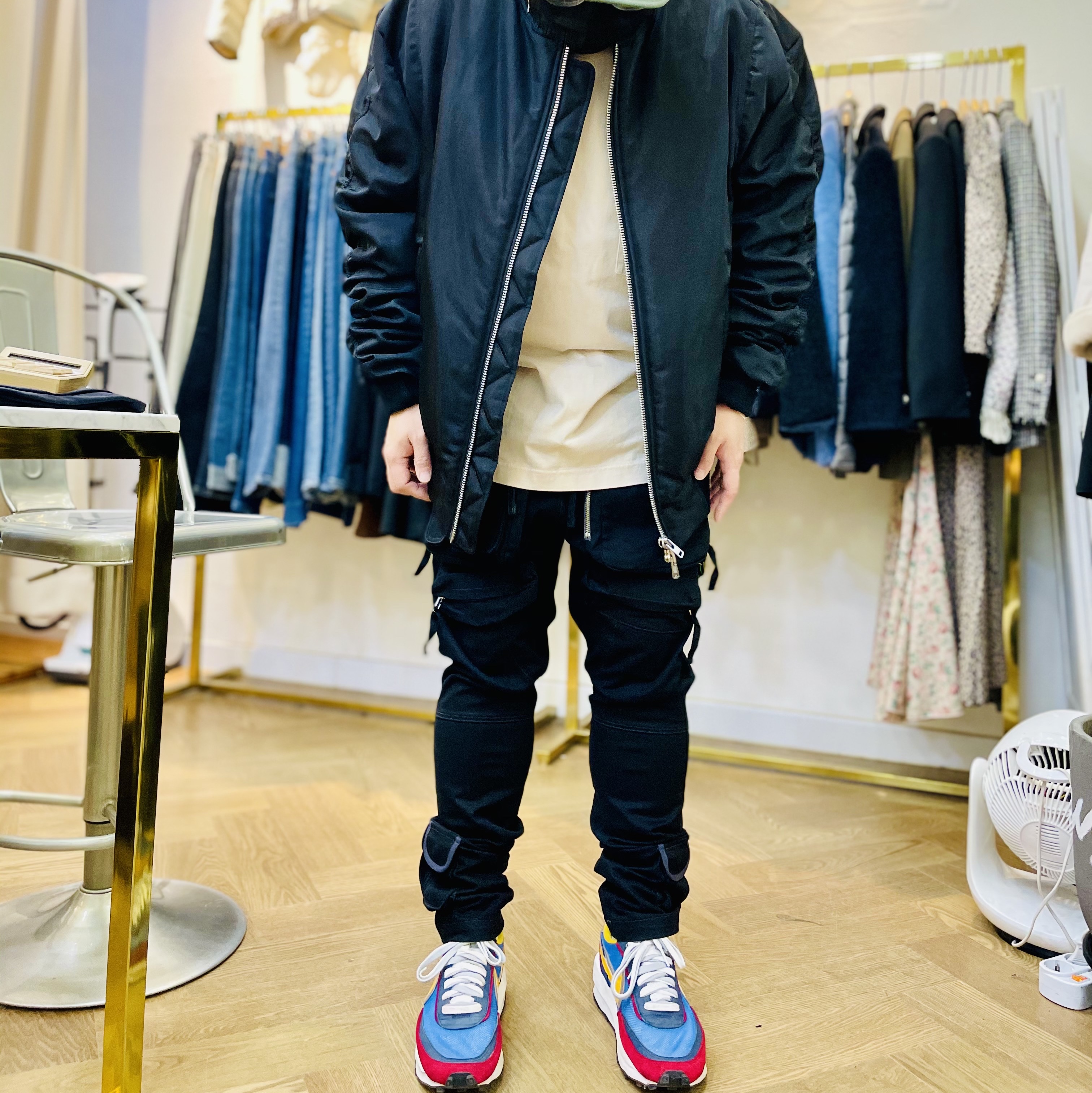 Nike x Sacai LDWaffle Blue Multi 착용 스타일