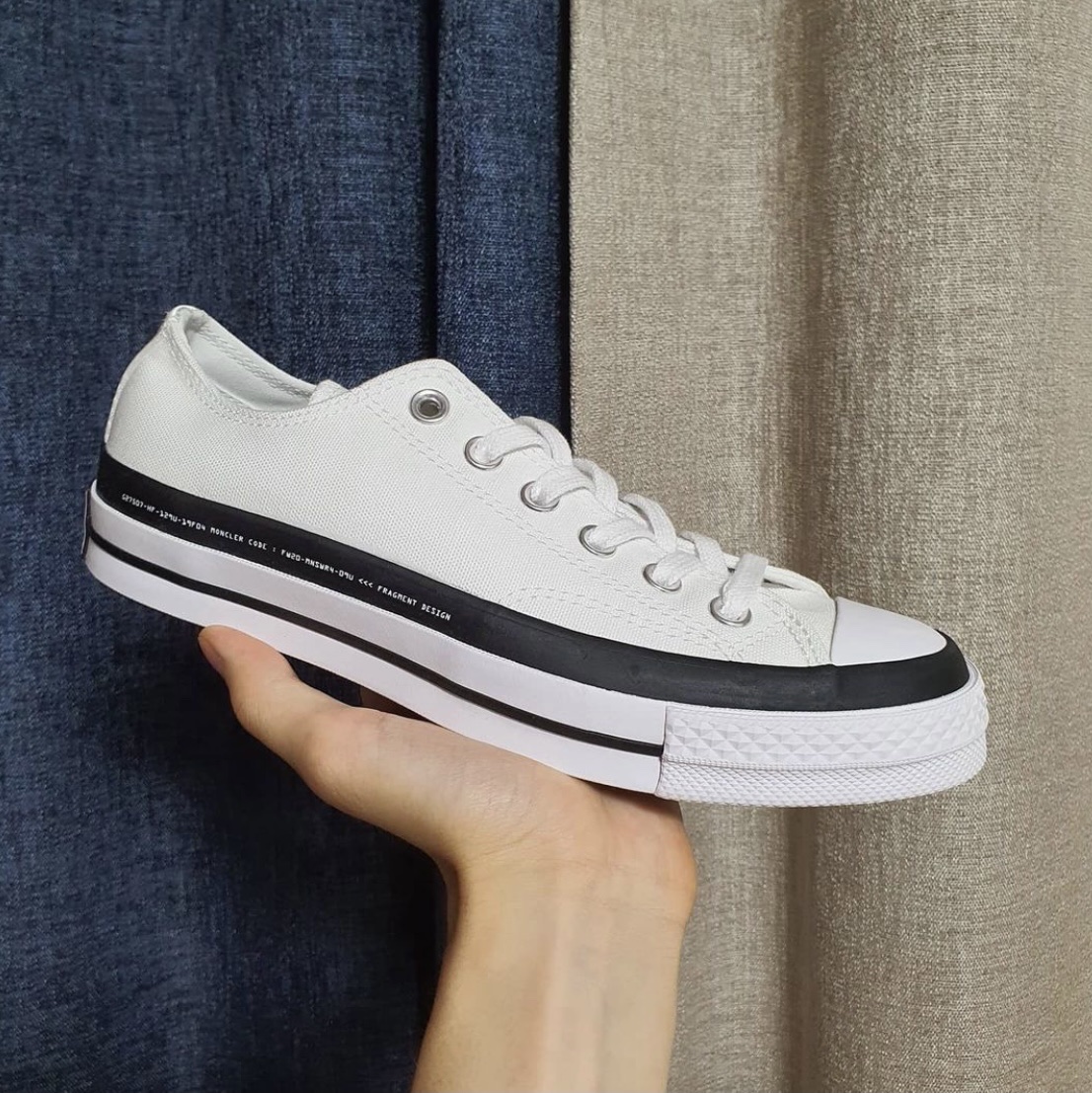 Converse x Moncler x Fragment Chuck 70 Ox White 착용 스타일
