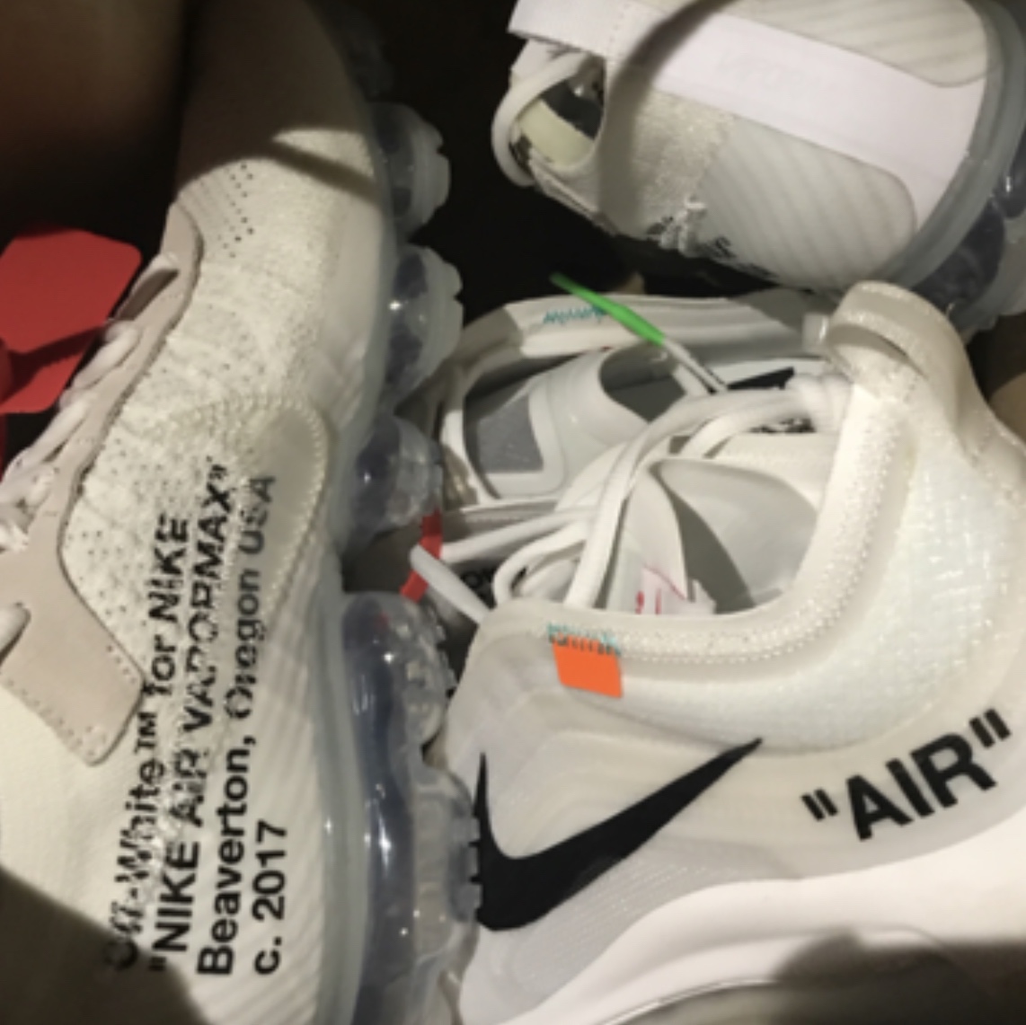 Nike x Off-White Air VaporMax V2 White, Nike x Off-White Air Max 97 OG The Ten 착용 스타일