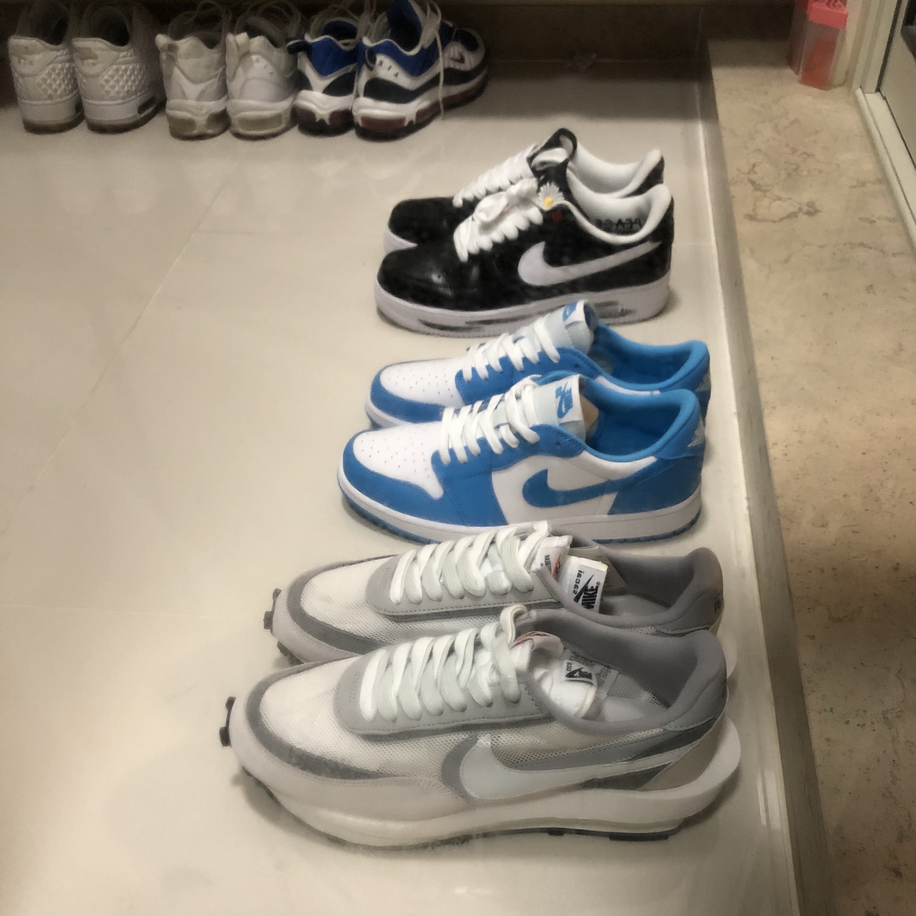 Jordan 1 Low SB UNC, Nike x Peaceminusone Air Force 1 Low Para-Noise 착용 스타일