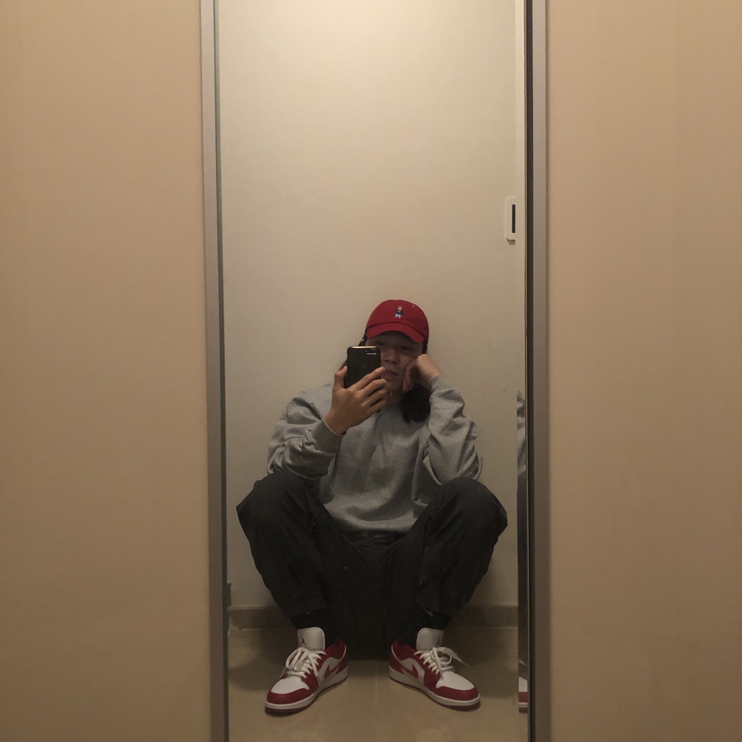 Jordan 1 Low Gym Red White 착용 스타일