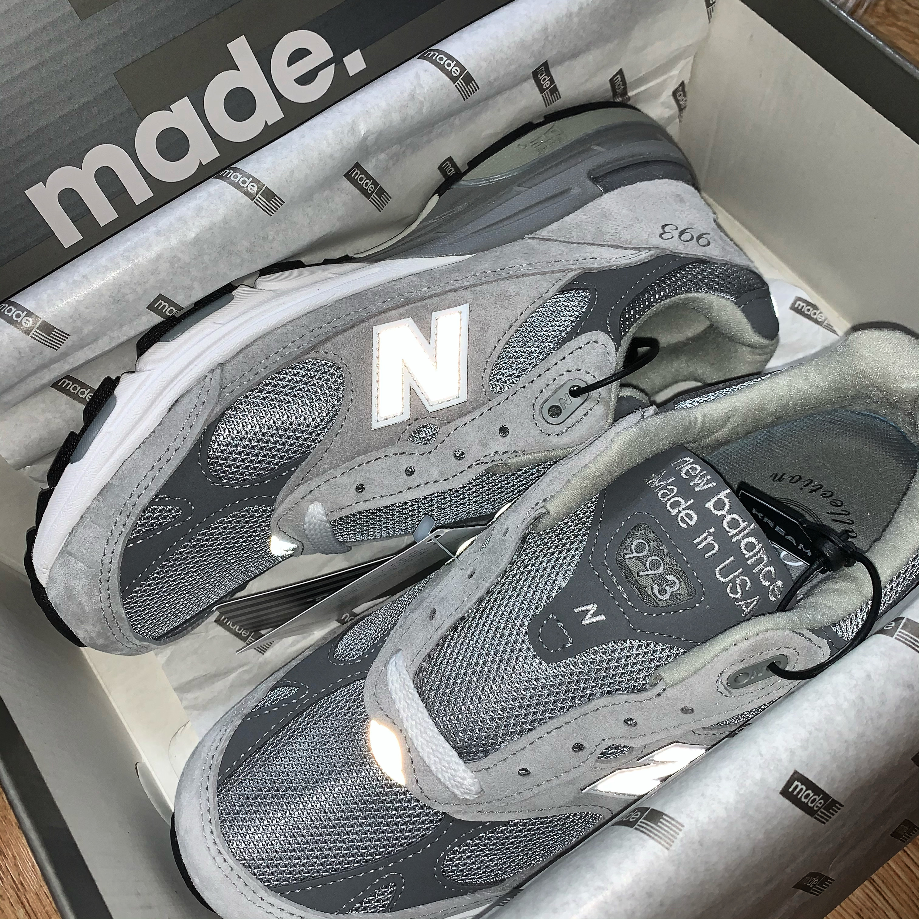 New Balance 993 Made in USA Grey - D Standard 착용 스타일