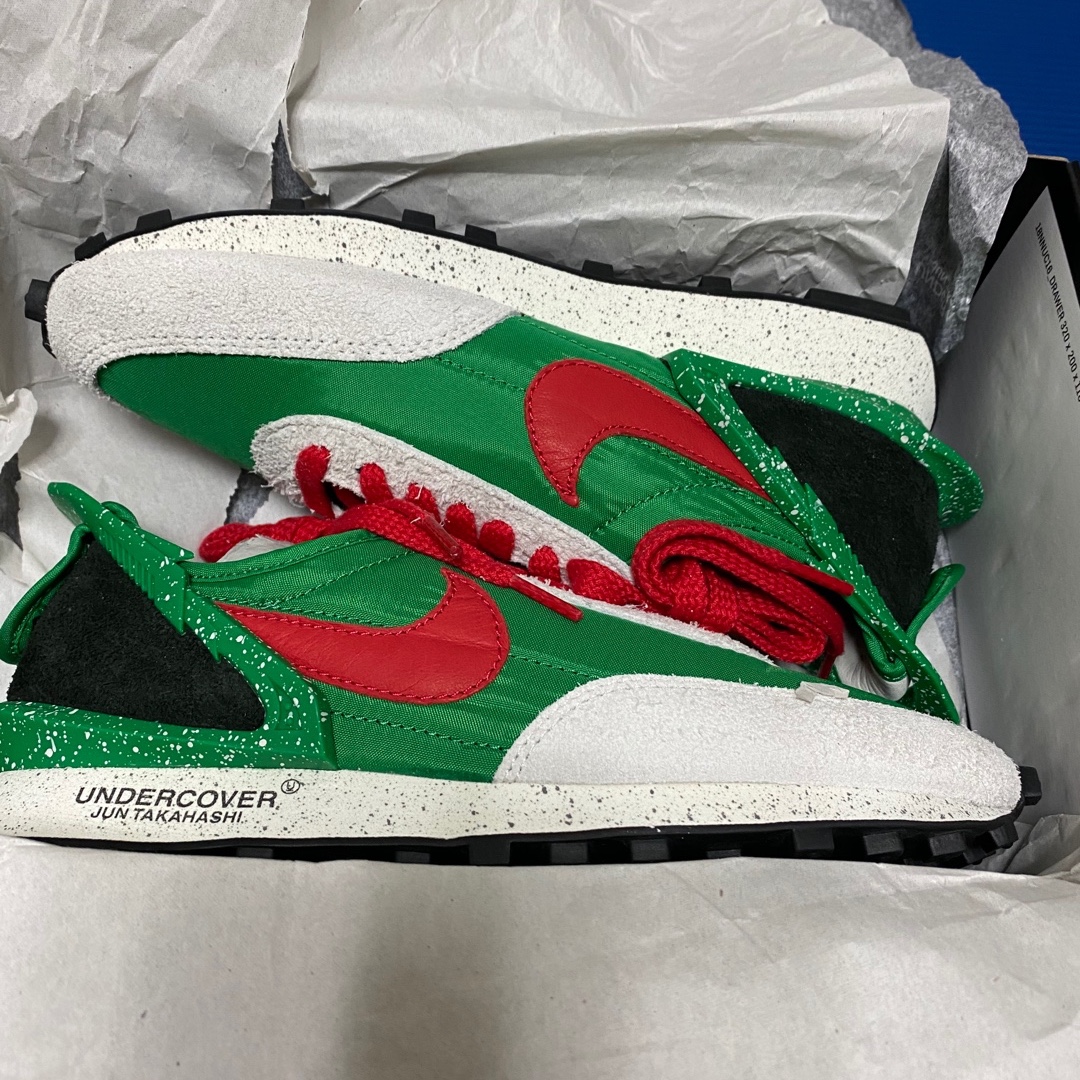 (W) Nike x Undercover Daybreak Lucky Green Red 착용 스타일 - 1