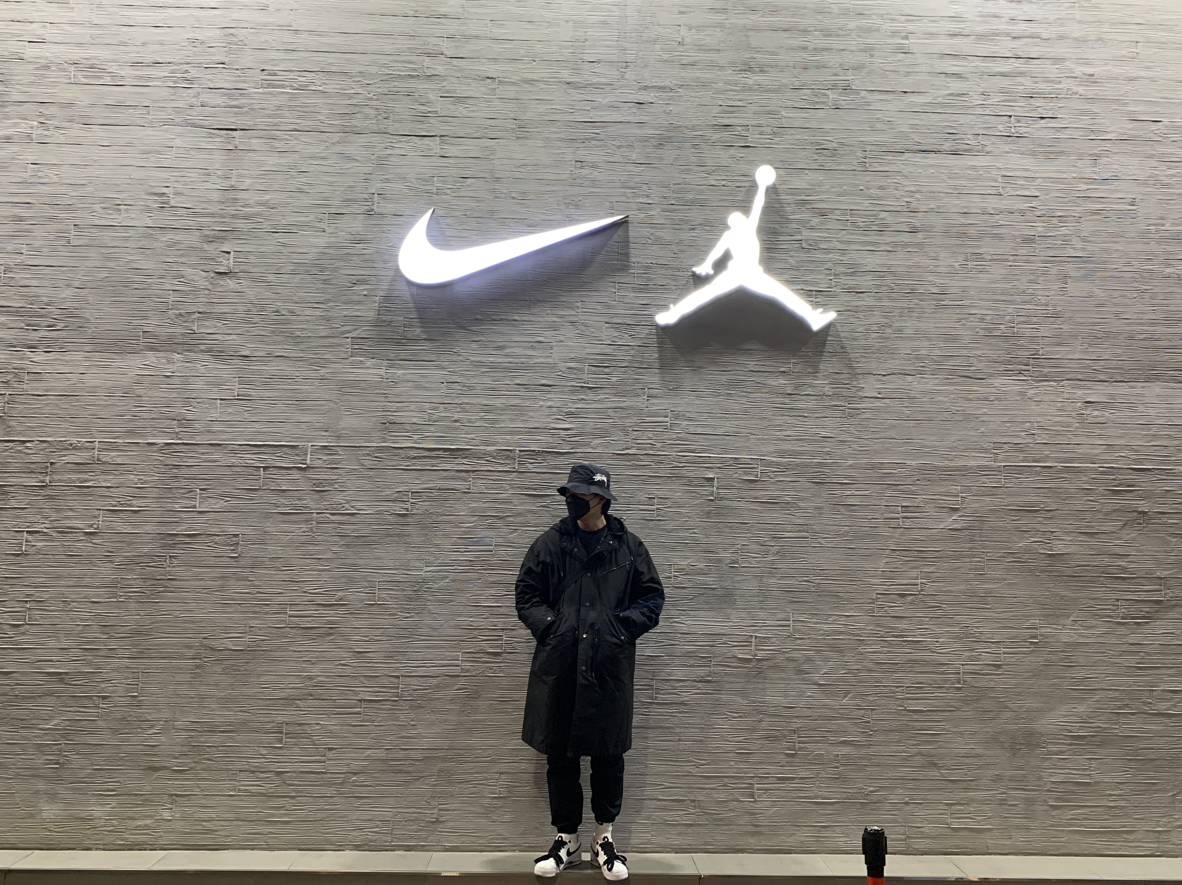 Nike x Peaceminusone Air Force 1 Low Para-Noise 2.0, Nike x Stussy Bucket Hat Black 착용 스타일
