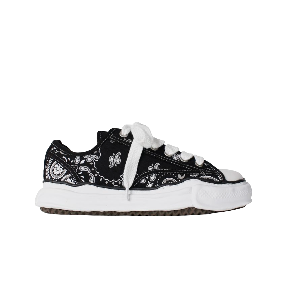 메종 미하라 야스히로 피터슨 OG 솔 캔버스 반다나 로우탑 스니커즈 블랙(Maison Mihara Yasuhiro Peterson OG Sole Canvas Bandana Low-top Sneakers Black)