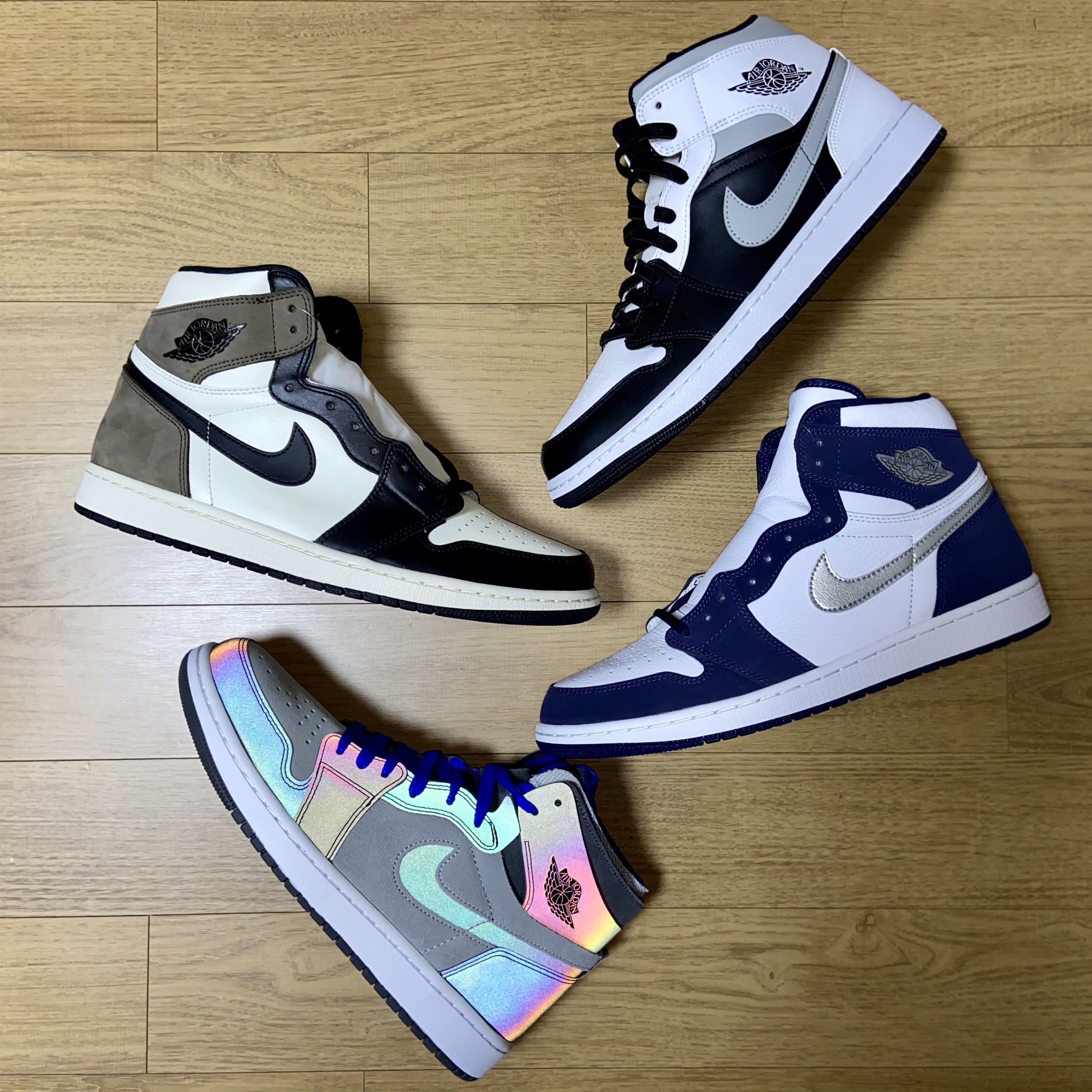 Jordan 1 Mid White Shadow, Jordan 1 Retro High OG Black Mocha 착용 스타일 - 2