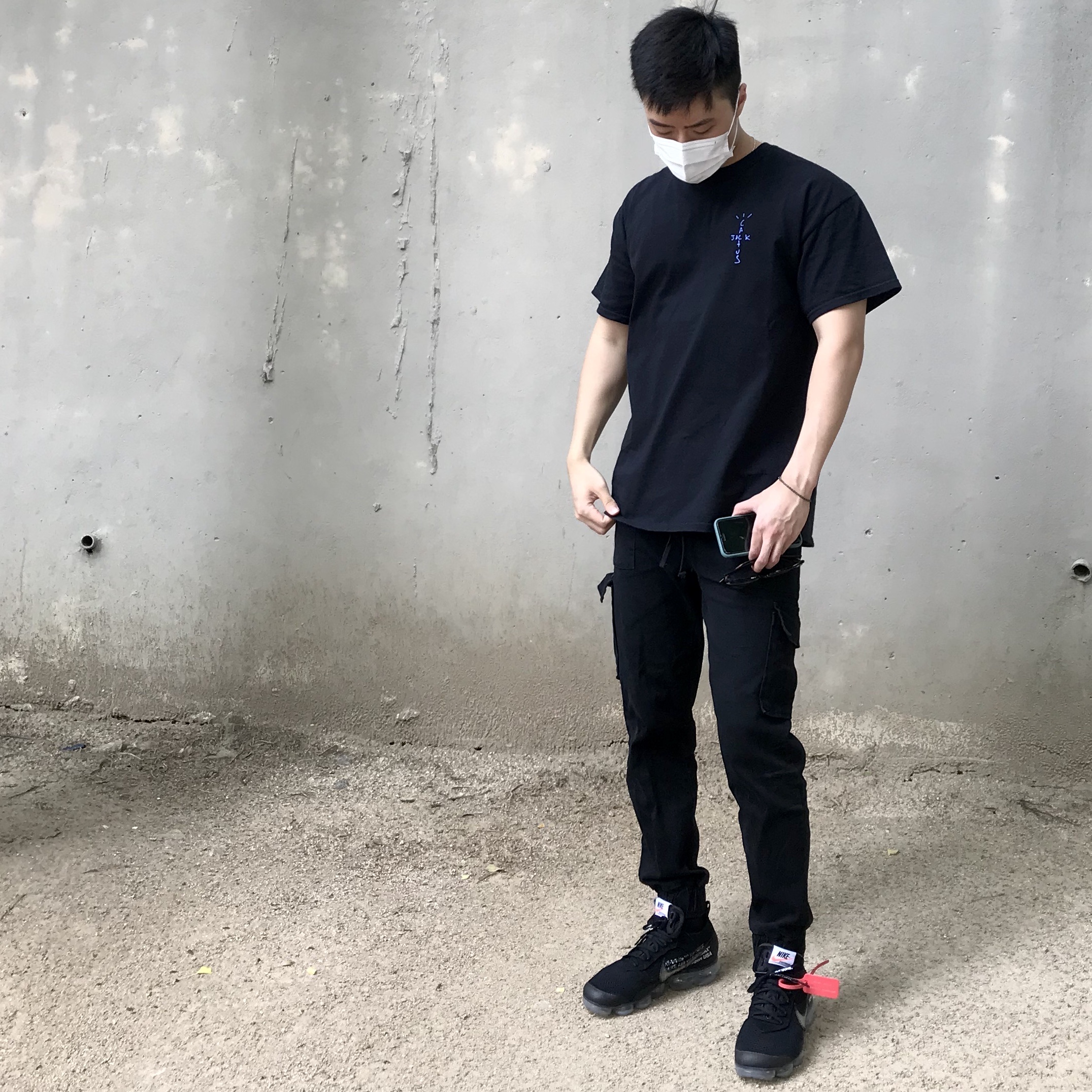 Nike x Off-White Air VaporMax V2 Black 착용 스타일