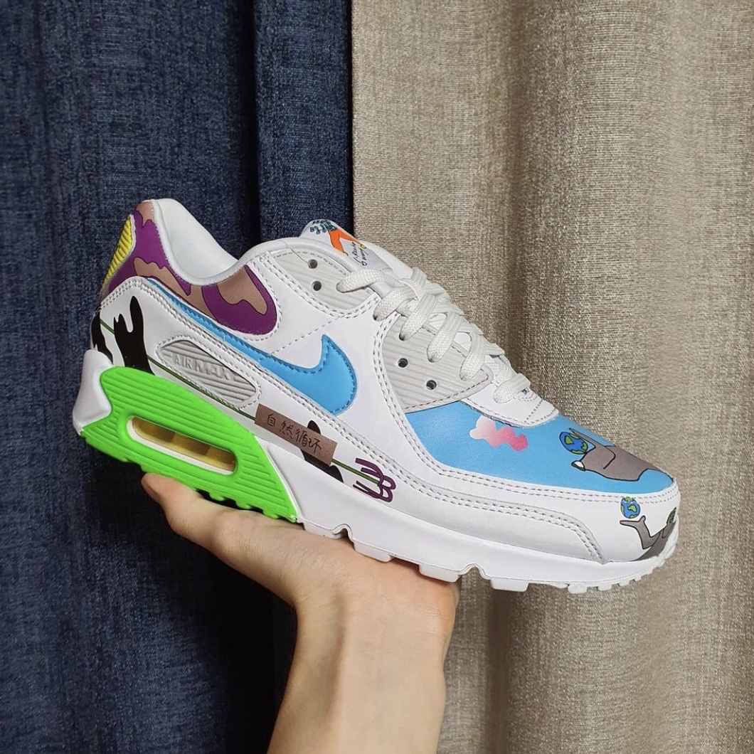 Nike x Ruohan Wang Air Max 90 Flyleather 착용 스타일