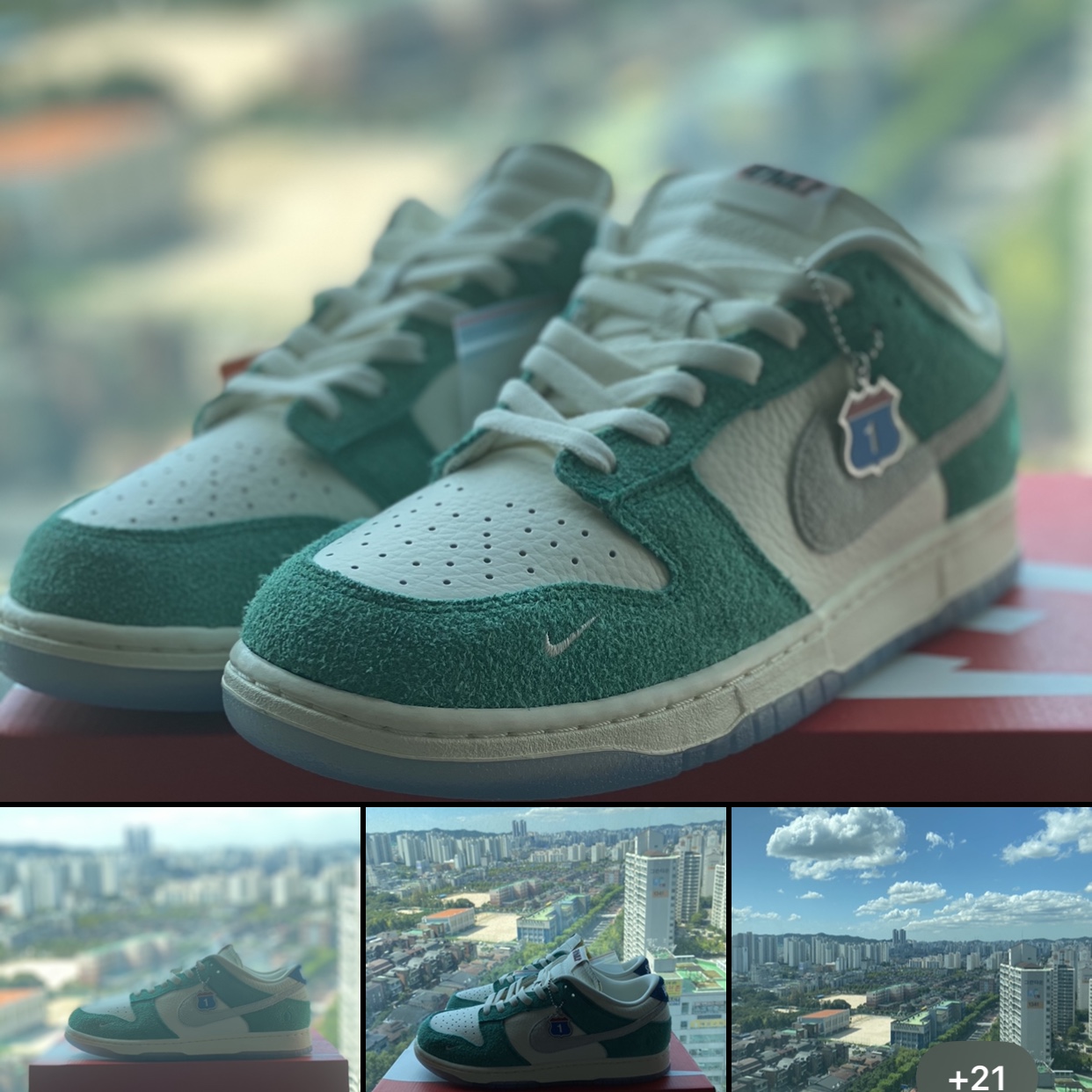 Nike x Kasina Dunk Low Road Sign - Kasina Exclusive 착용 스타일 - 1