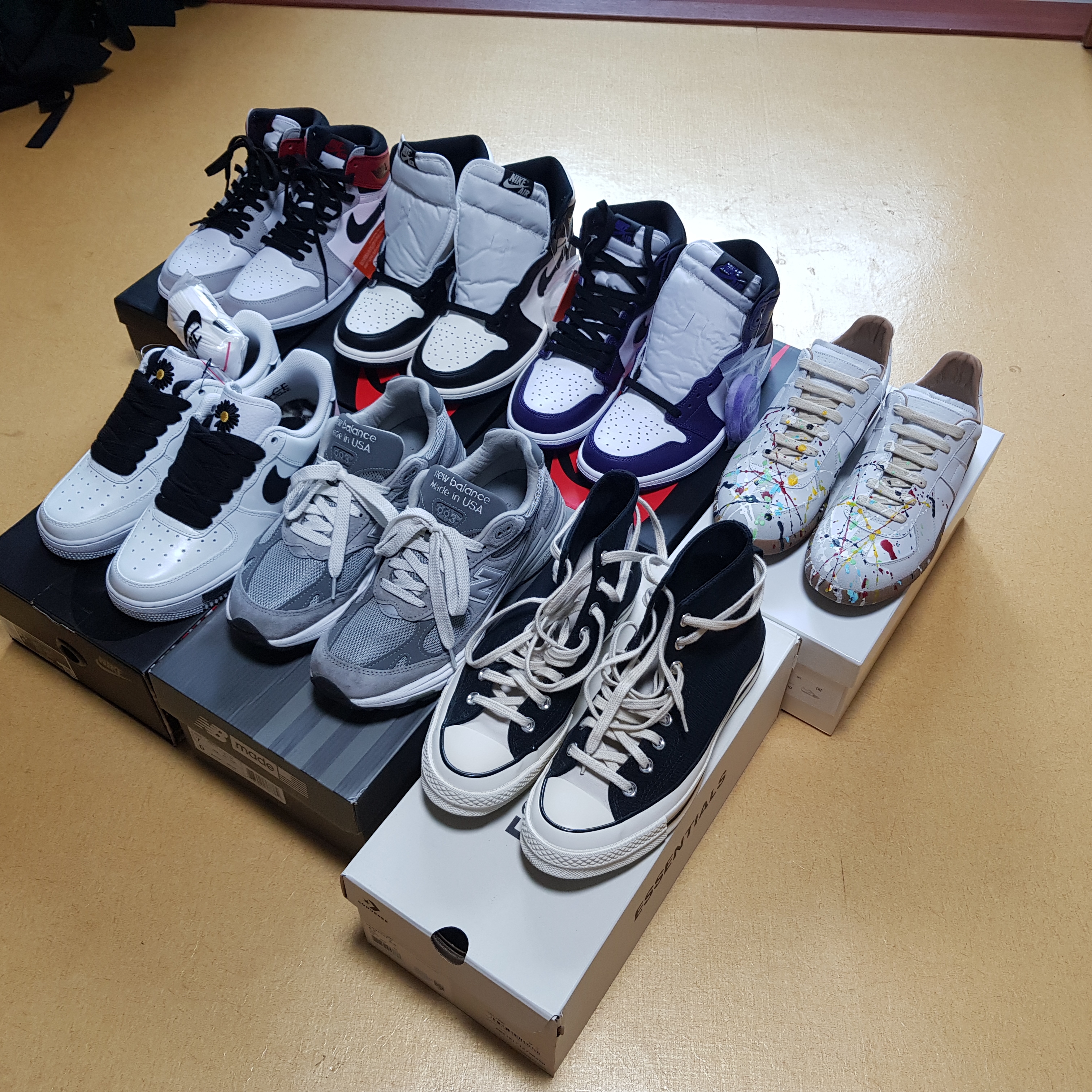 Nike x Peaceminusone Air Force 1 Low Para-Noise 2.0, New Balance 993 Made in USA Grey - D Standard 착용 스타일