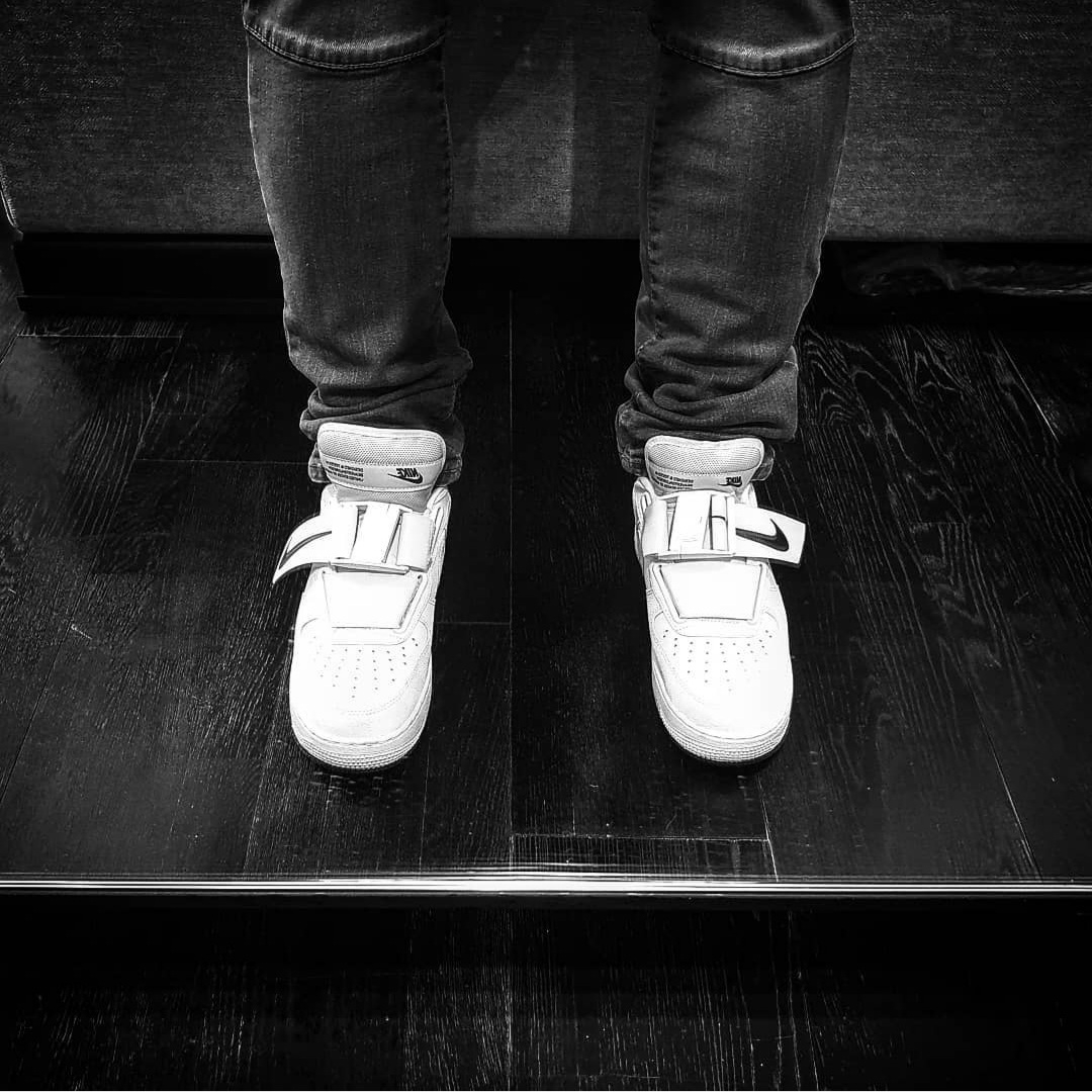 Nike Air Force 1 Utility White Black 착용 스타일