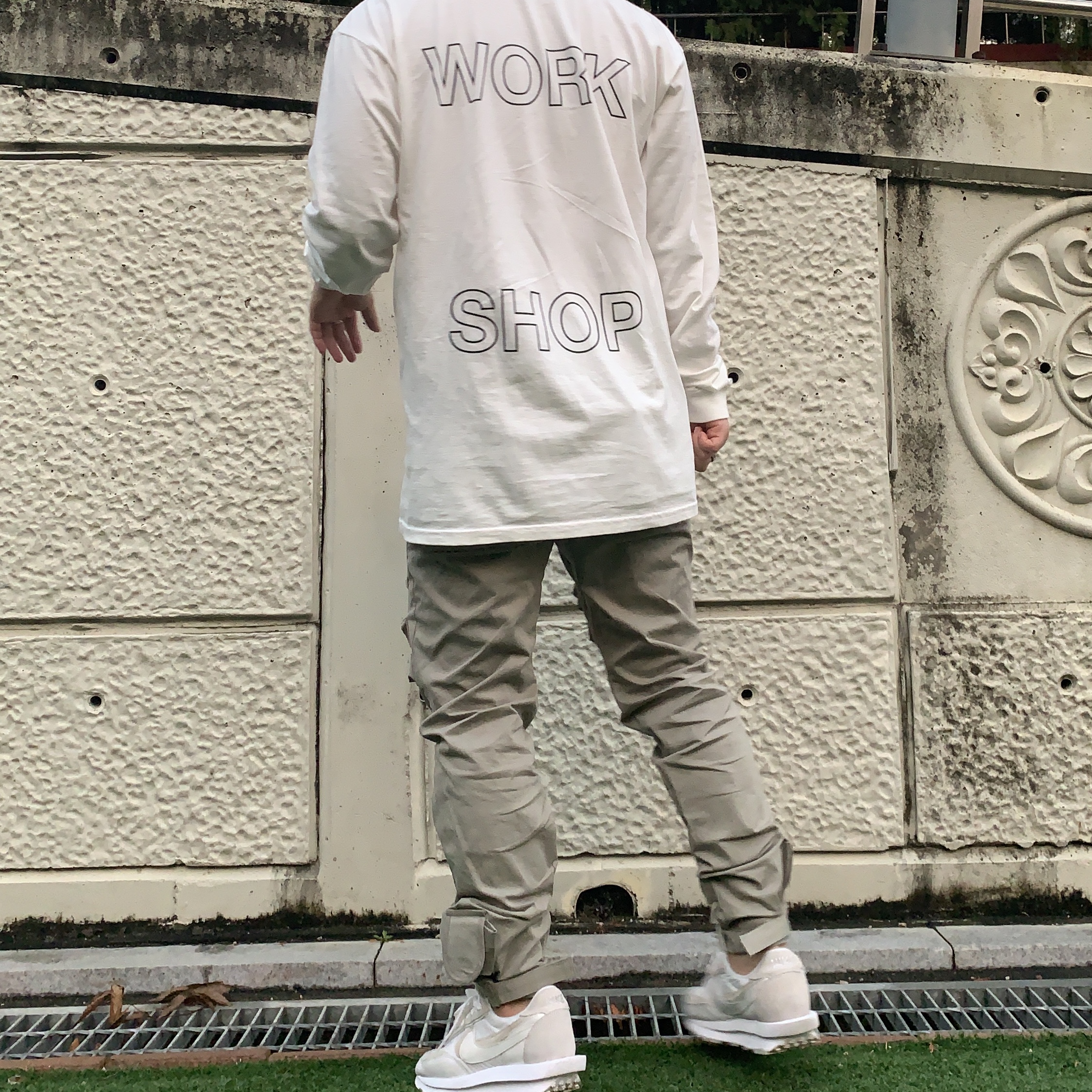 Nike x Sacai LDWaffle White Nylon 착용 스타일