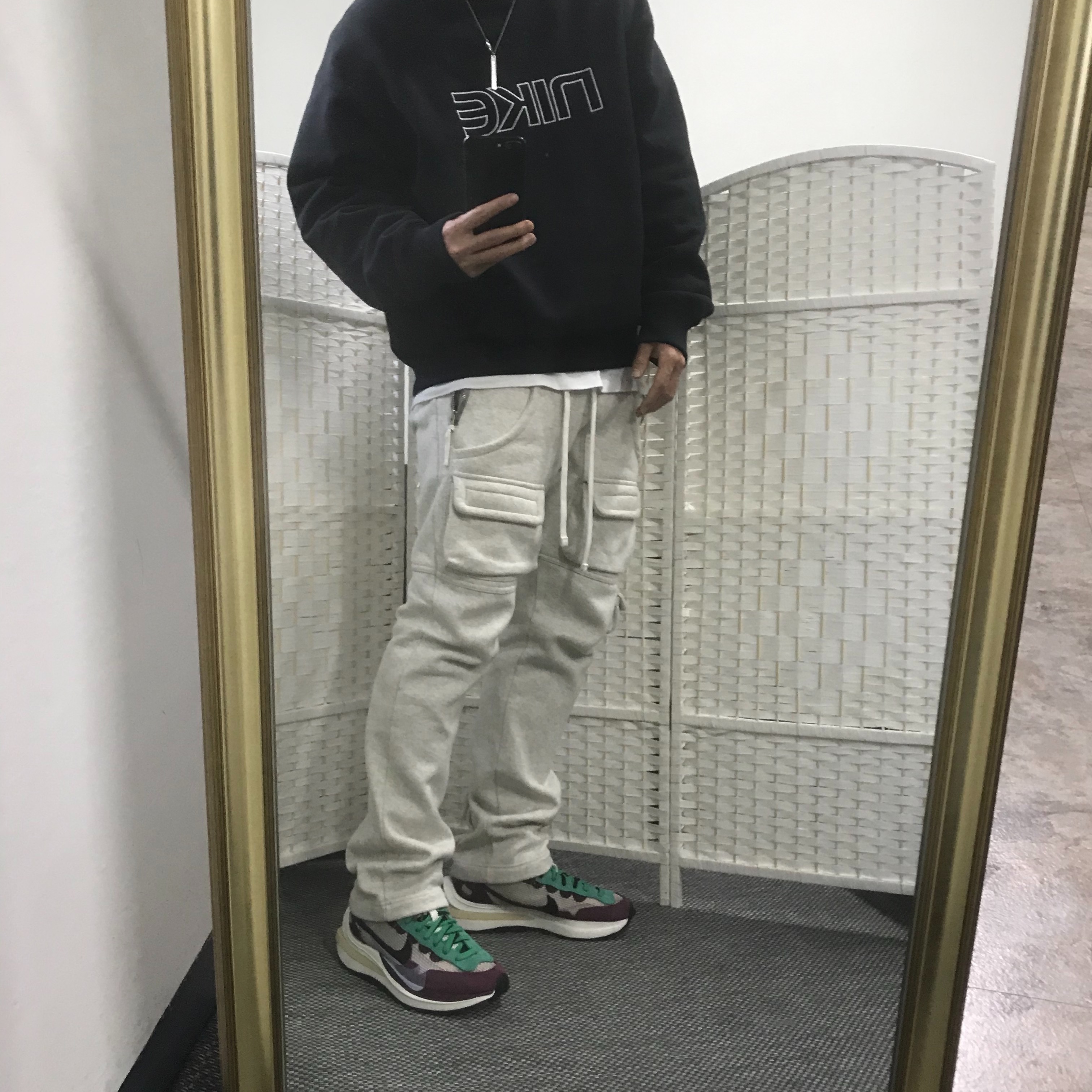 Nike x Sacai VaporWaffle String & Black Villain Red 착용 스타일 - 1