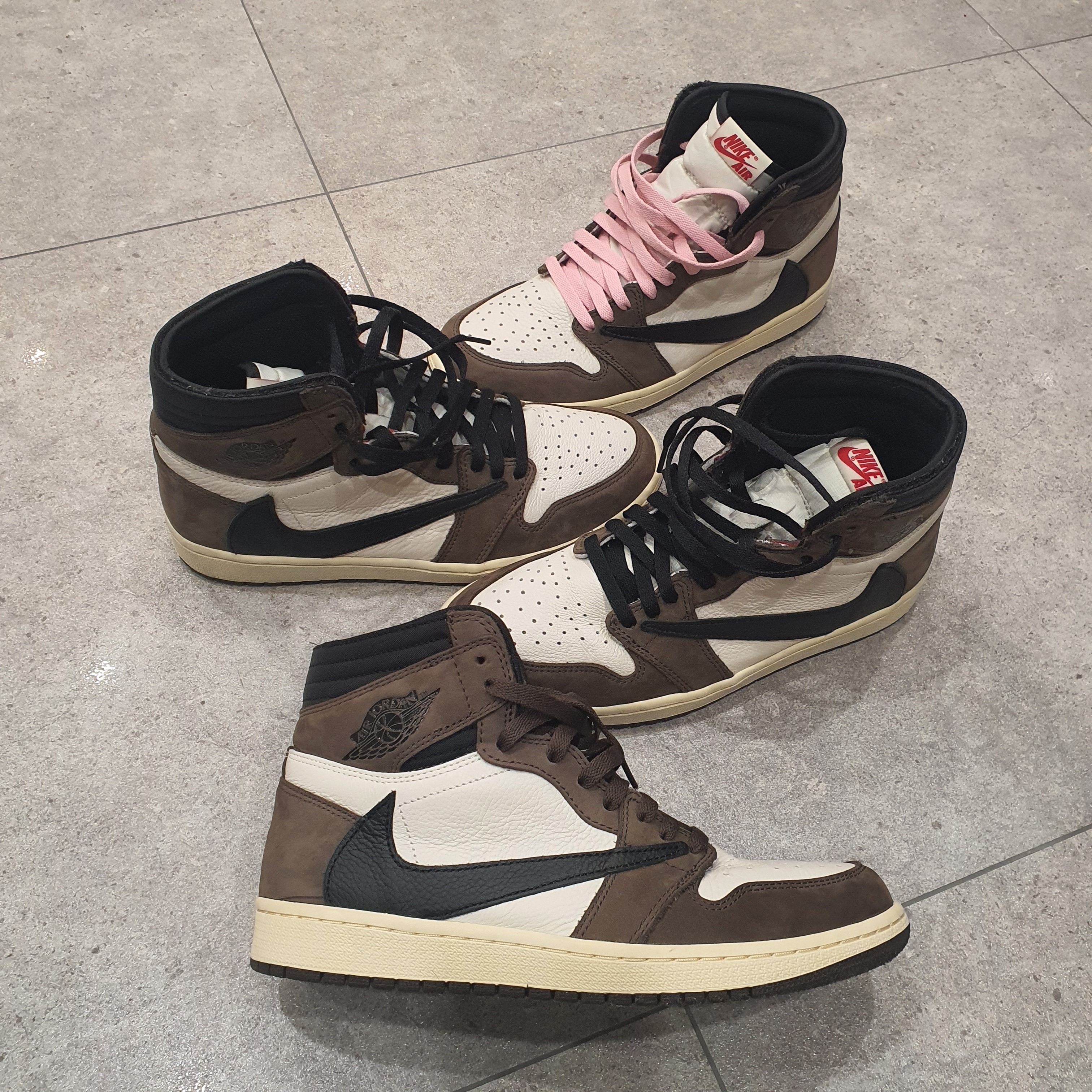 Jordan 1 x Travis Scott Retro High OG SP Mocha 착용 스타일