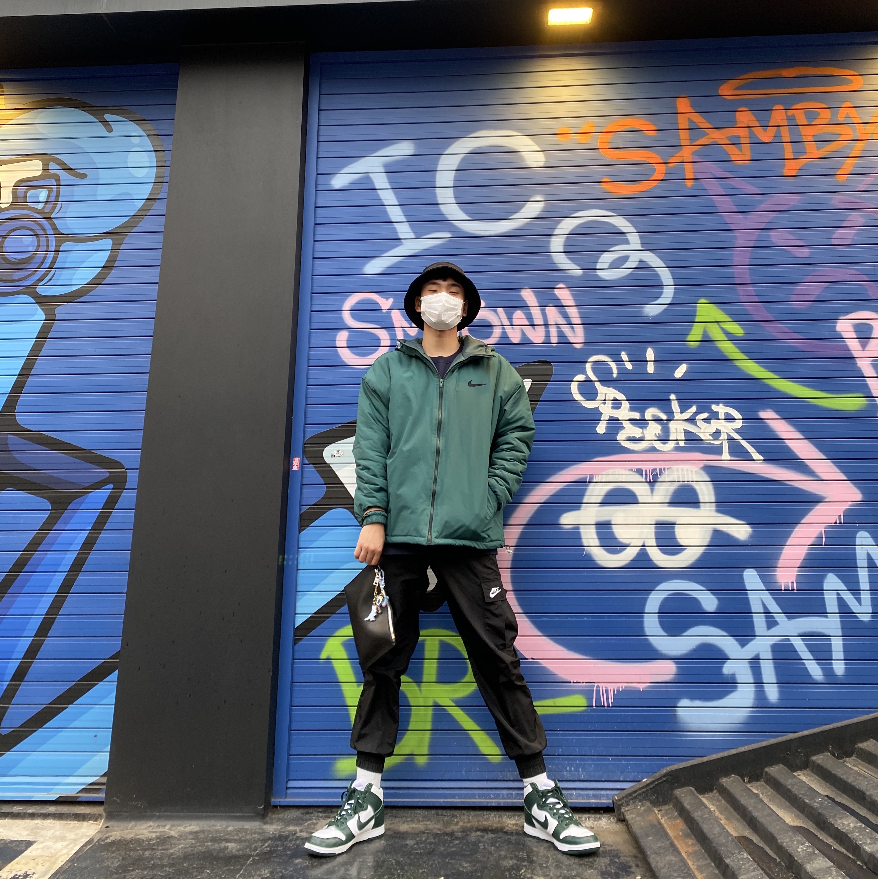 Nike Dunk High SP Spartan Green 착용 스타일