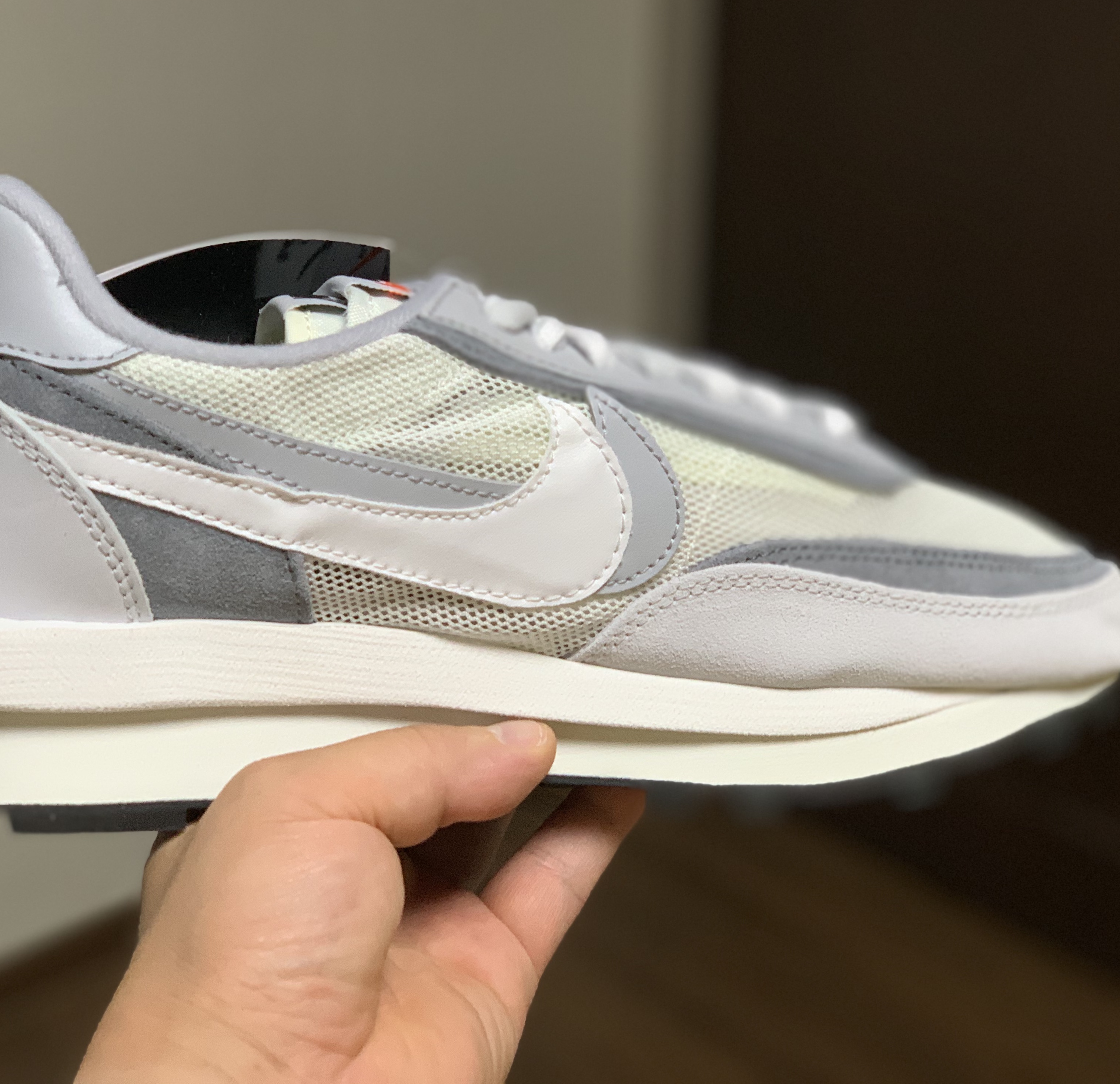 Dior B23 Low Dior Oblique White & Black, Nike x Sacai LDWaffle Black 착용 스타일 - 4