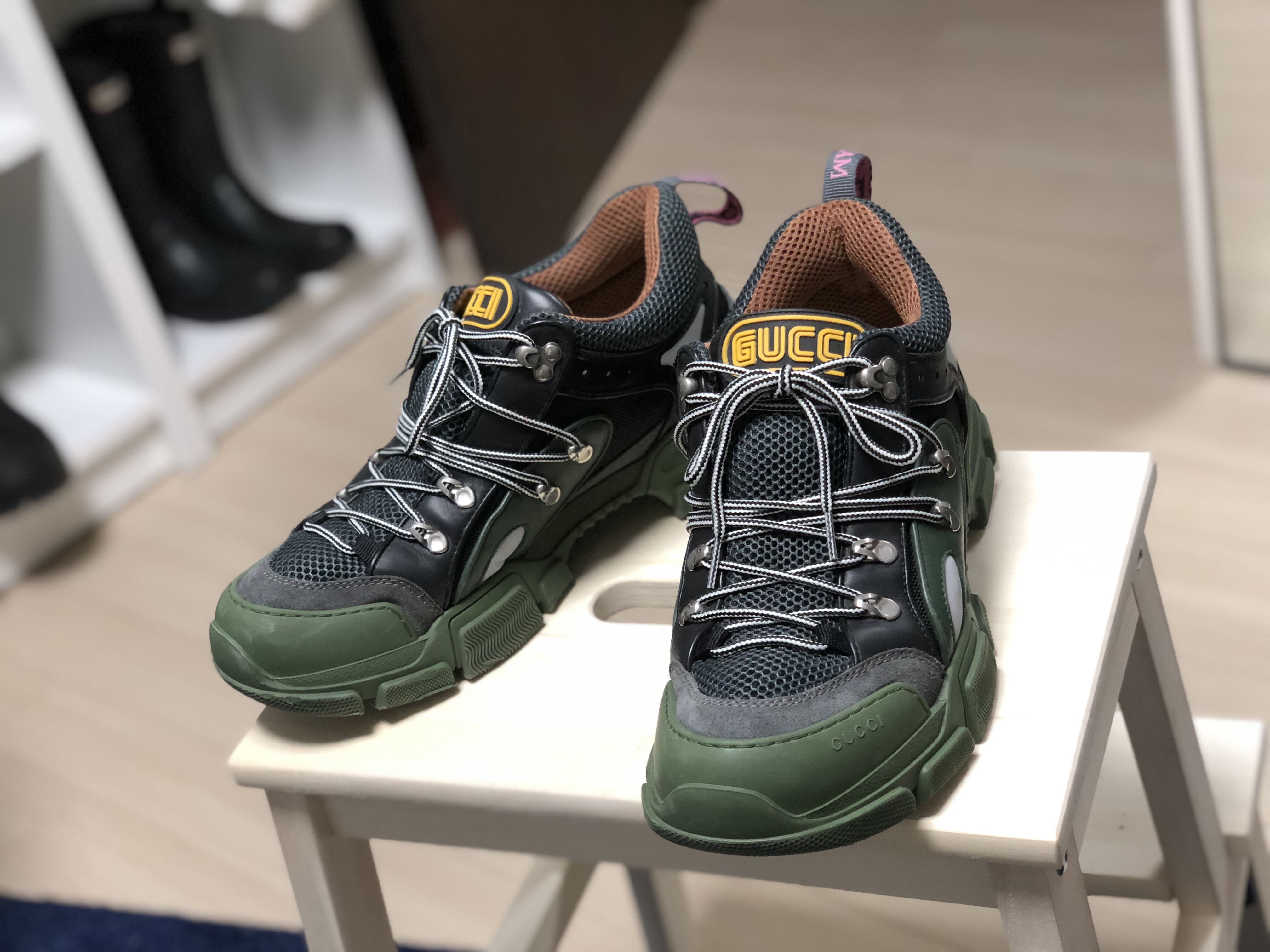 Jordan 1 Retro High Green Gucci 착용 스타일