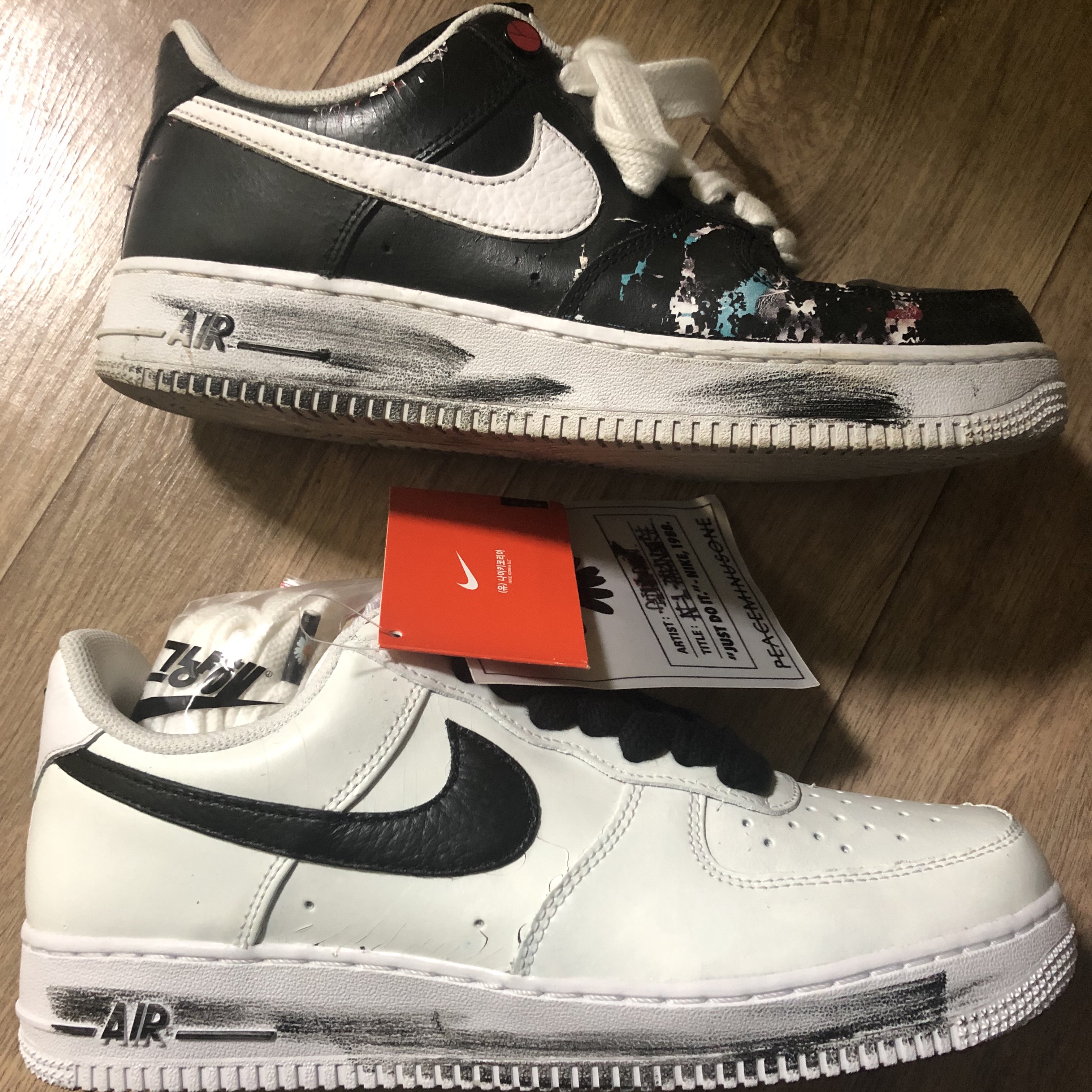 Nike x Peaceminusone Air Force 1 Low Para-Noise, Nike x Peaceminusone Air Force 1 Low Para-Noise 2.0 착용 스타일