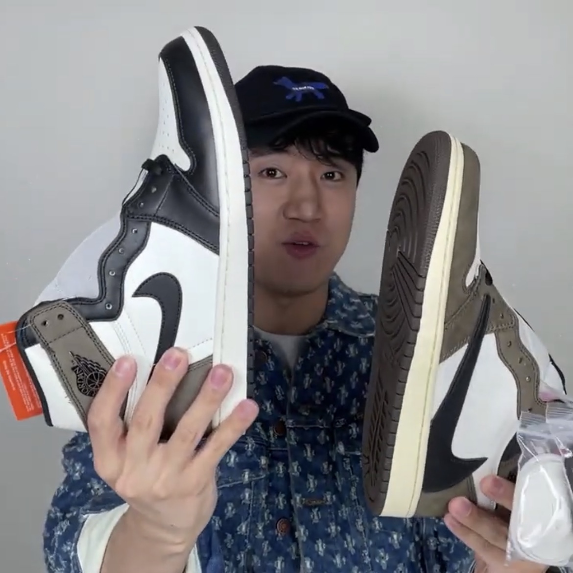 Jordan 1 Retro High OG Black Mocha, Jordan 1 x Travis Scott Retro High OG SP Mocha 착용 스타일