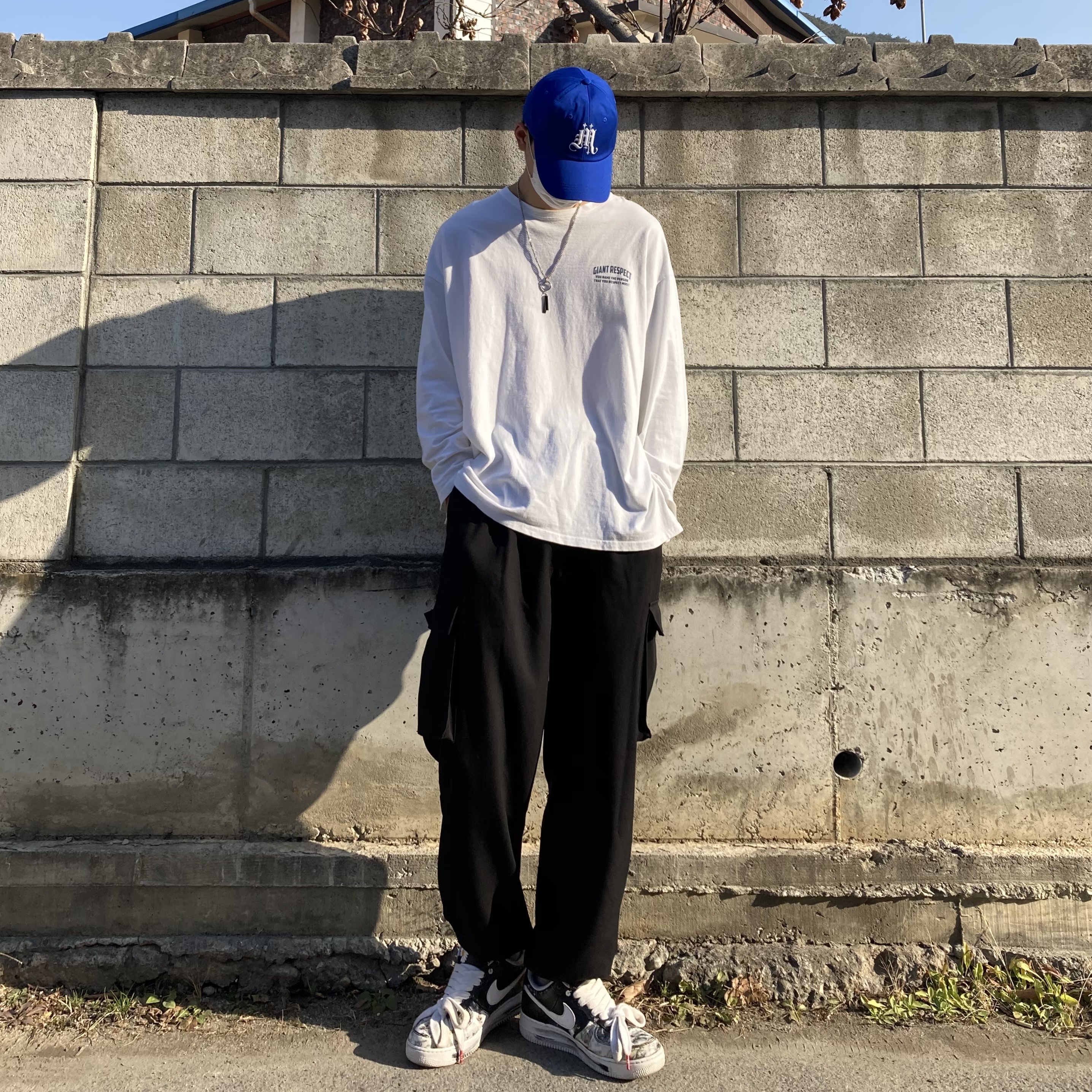 Nike x Peaceminusone Air Force 1 Low Para-Noise 착용 스타일
