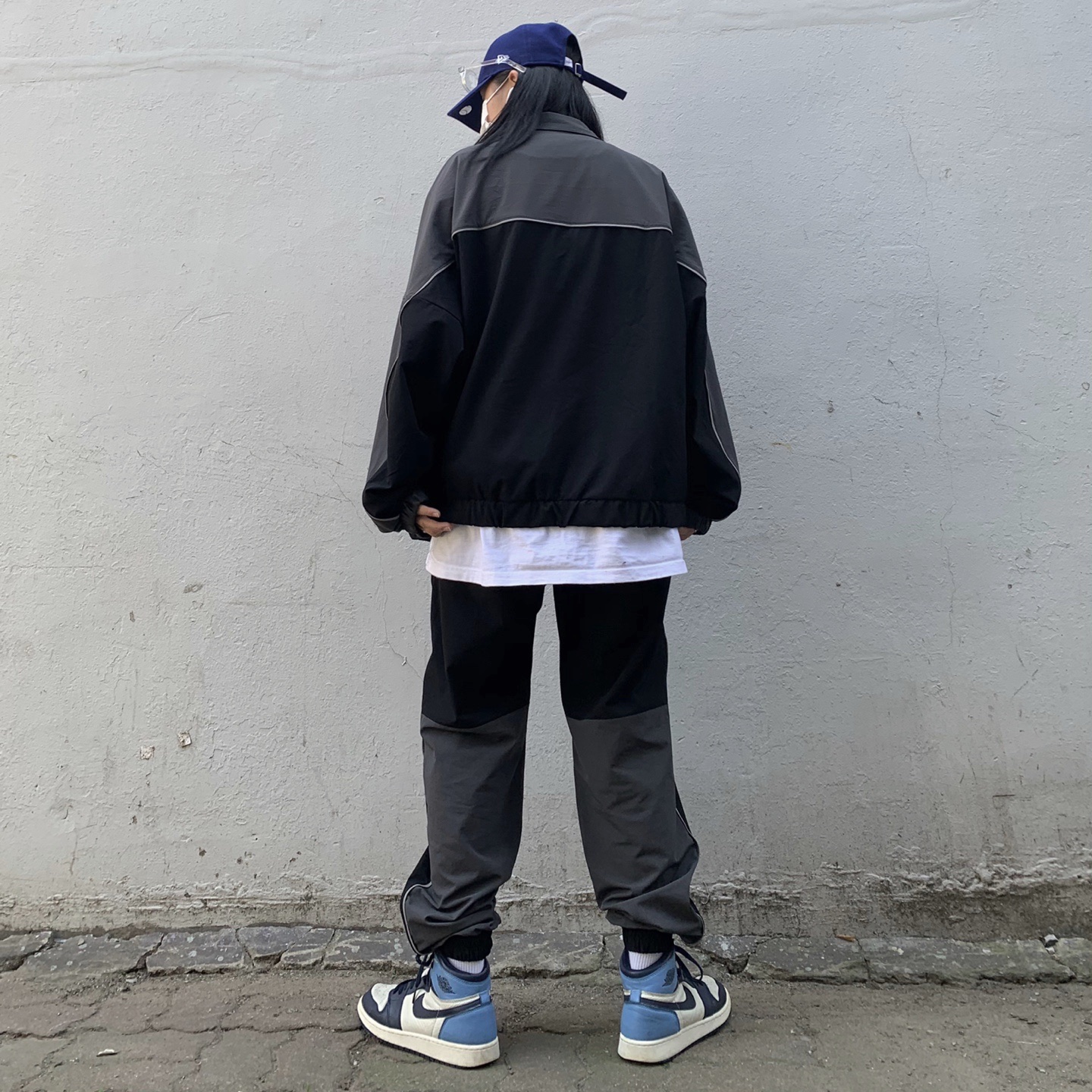 (GS) Jordan 1 Retro High Obsidian UNC 착용 스타일 - 2