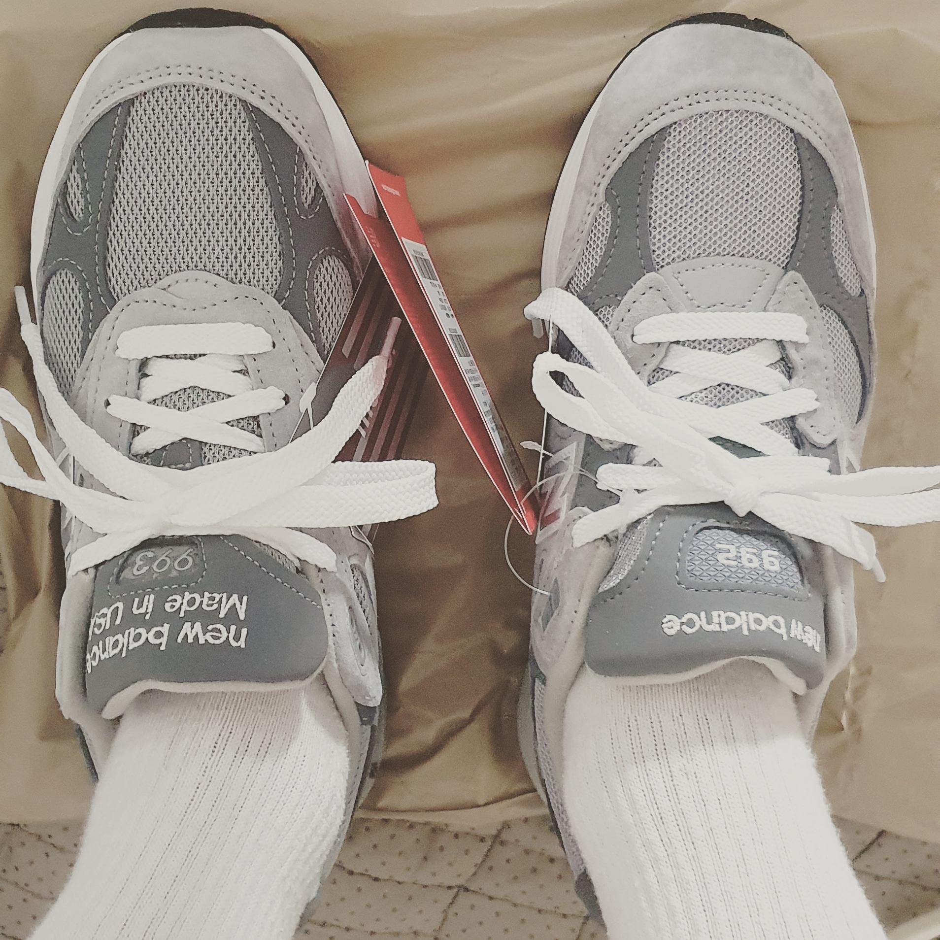 New Balance 993 Made in USA Grey - D Standard, New Balance 992 Made in USA Grey - D Standard 착용 스타일
