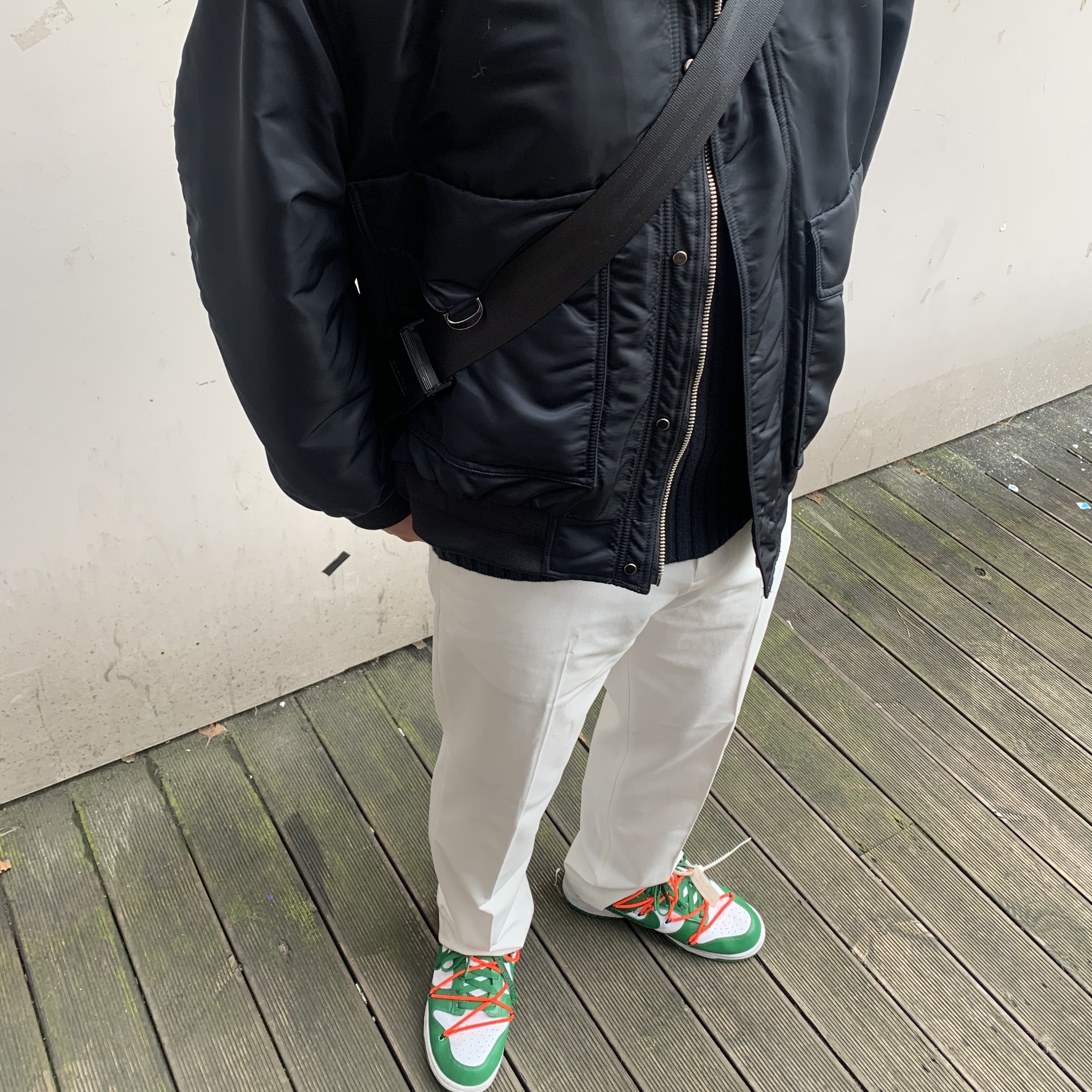 Nike x Off-White Dunk Low Pine Green 착용 스타일 - 2