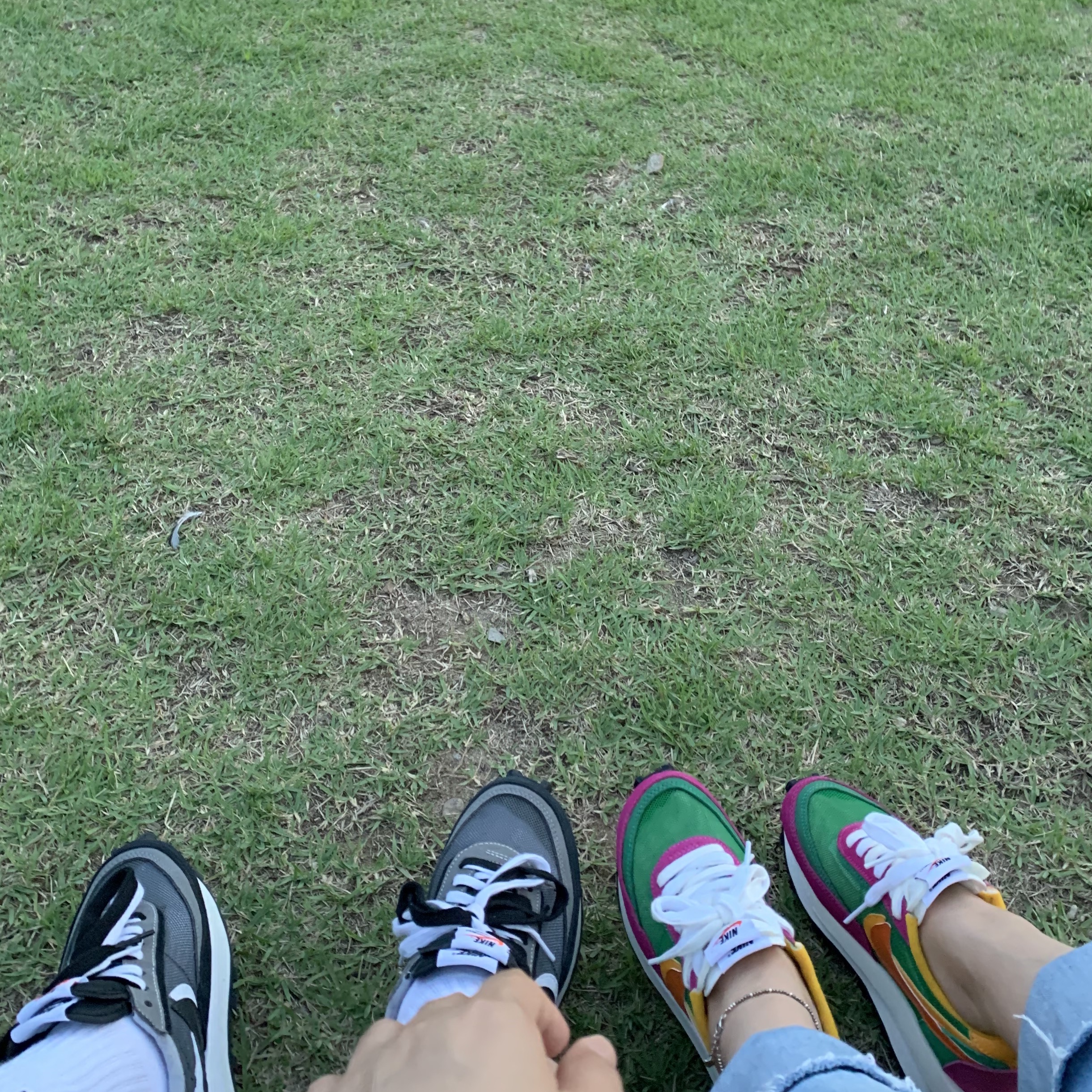 Nike x Sacai LDWaffle Pine Green, Nike x Sacai LDWaffle Black 착용 스타일