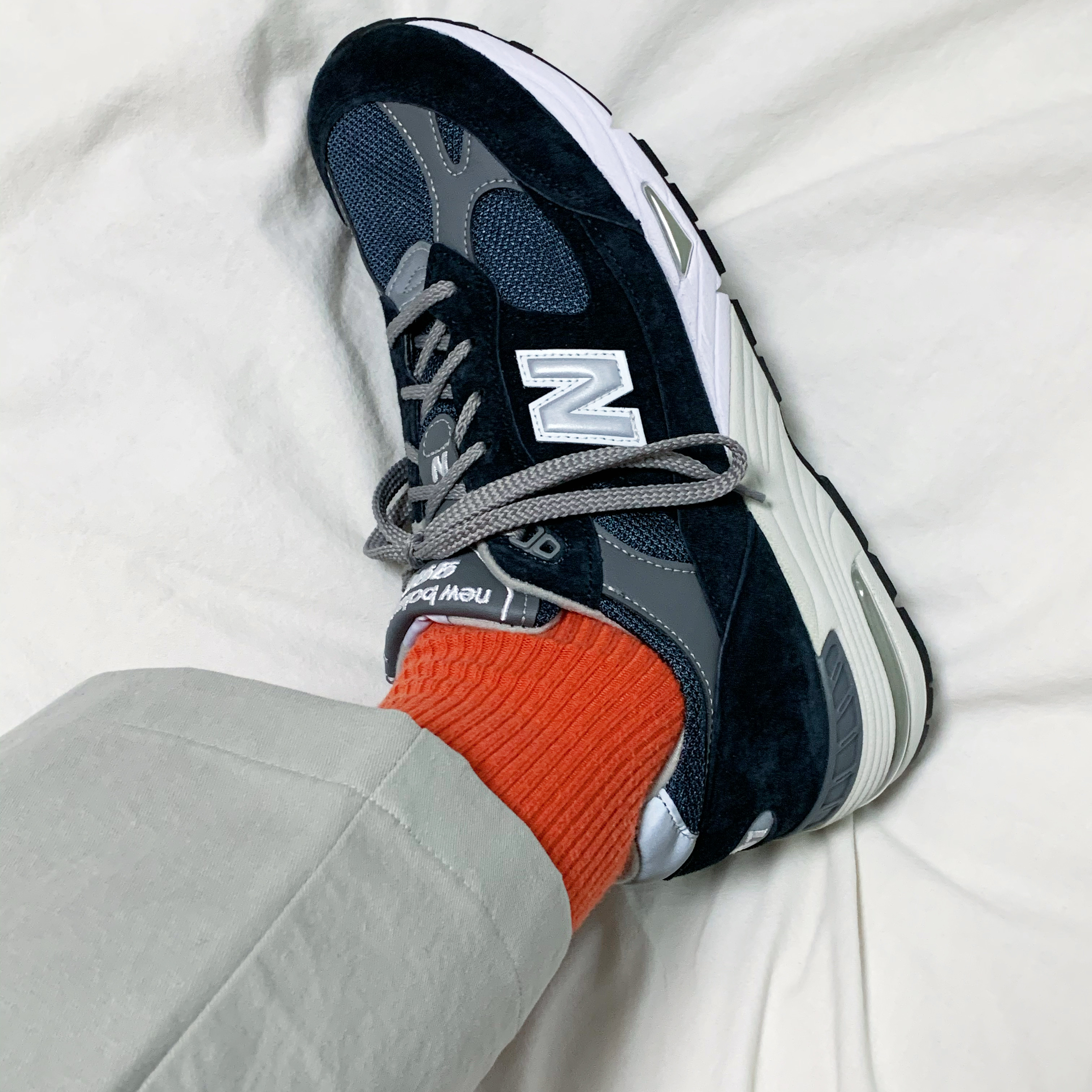 New Balance 991 Made in UK Navy 착용 스타일