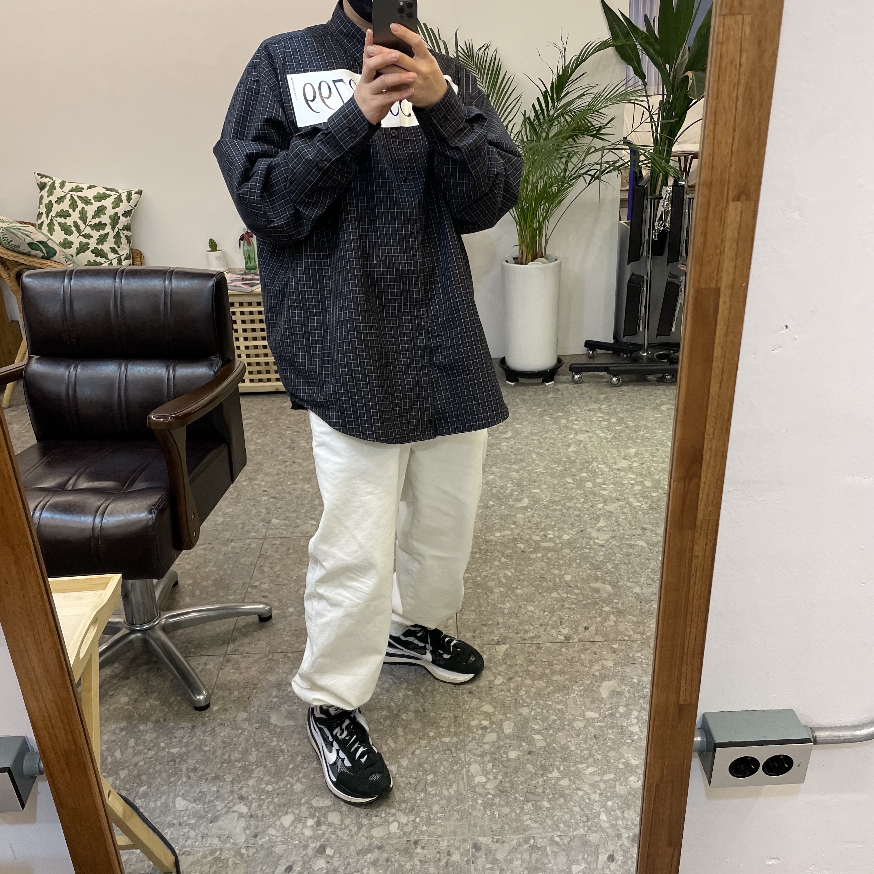 Nike x Sacai VaporWaffle Black White 착용 스타일