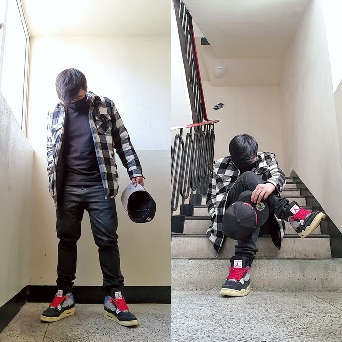 Jordan 4 x Union Retro Off Noir 착용 스타일
