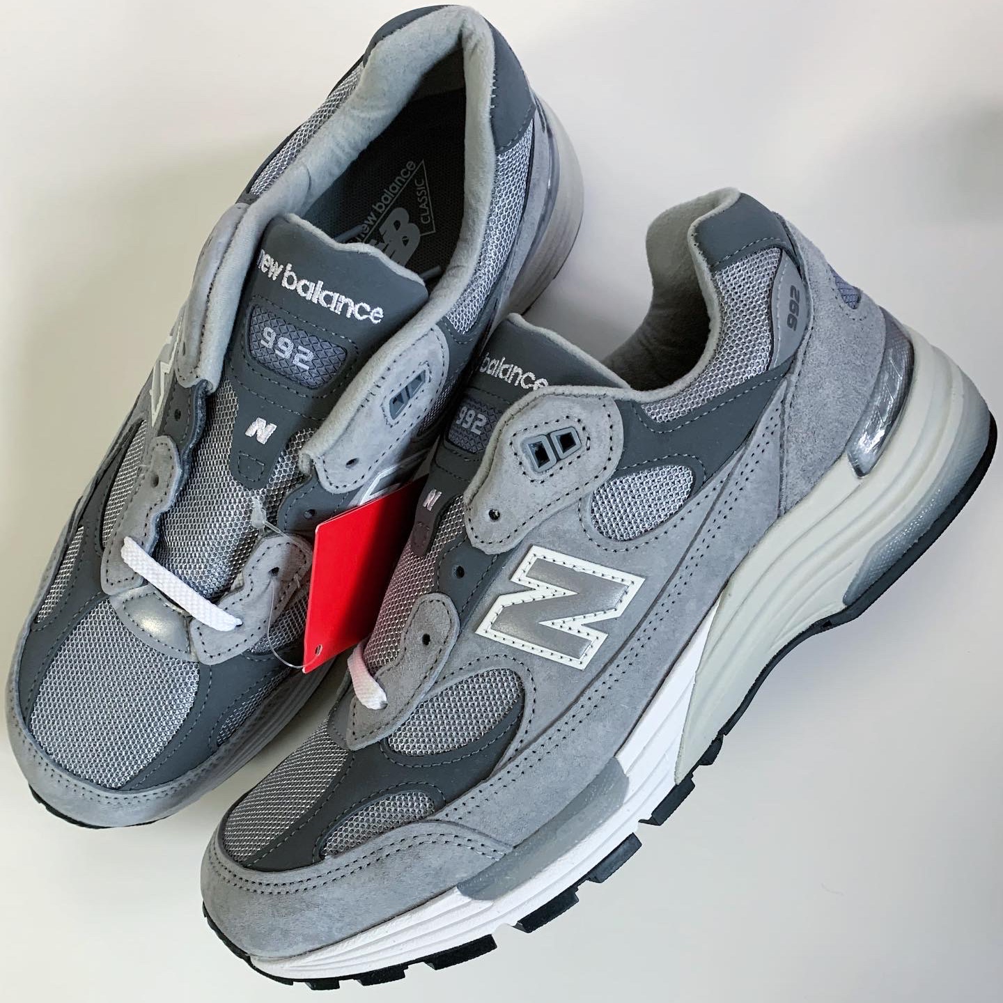 New Balance 992 Made in USA Grey - D Standard 착용 스타일