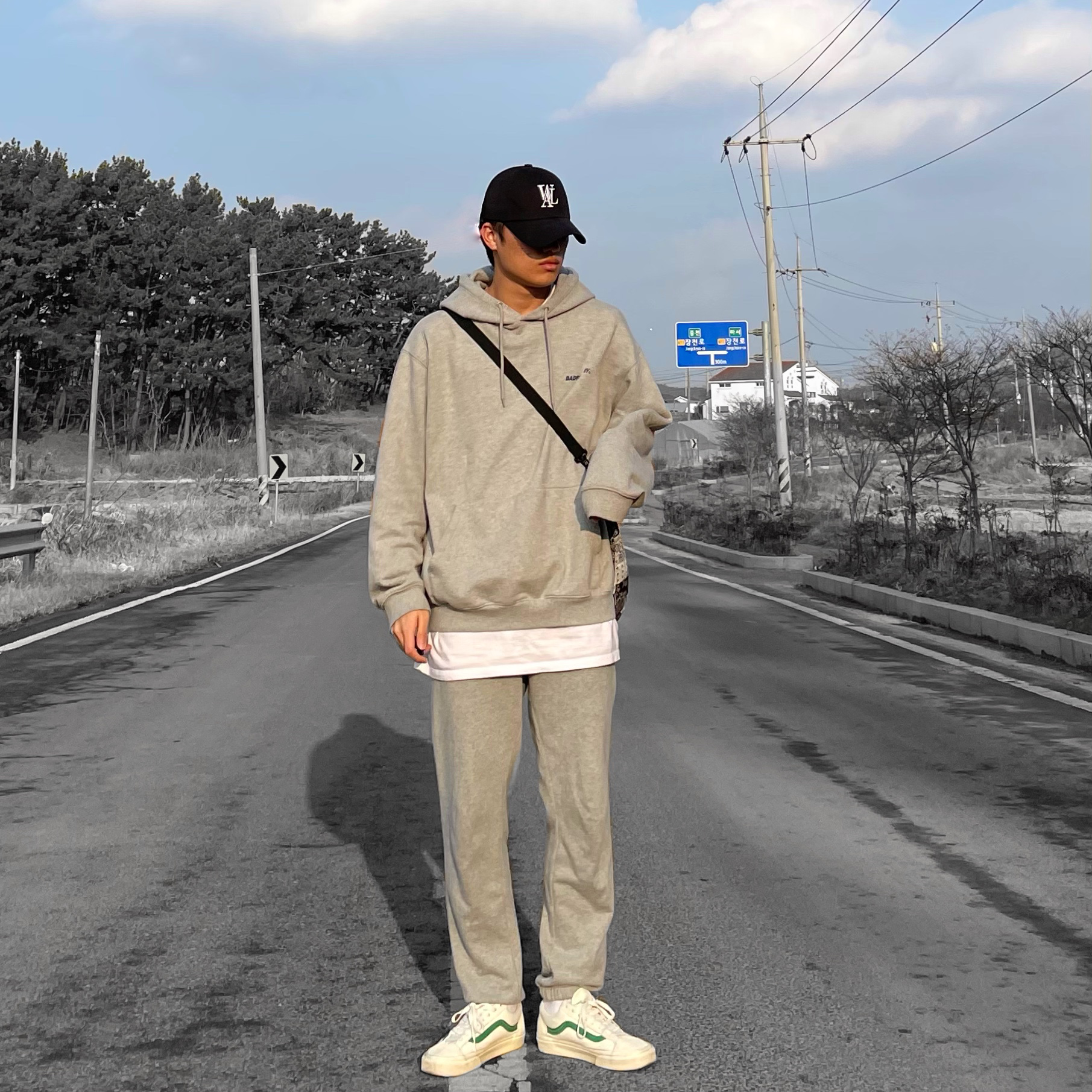 Vans Style 36 Marshmallow Jolly Green 착용 스타일 - 1