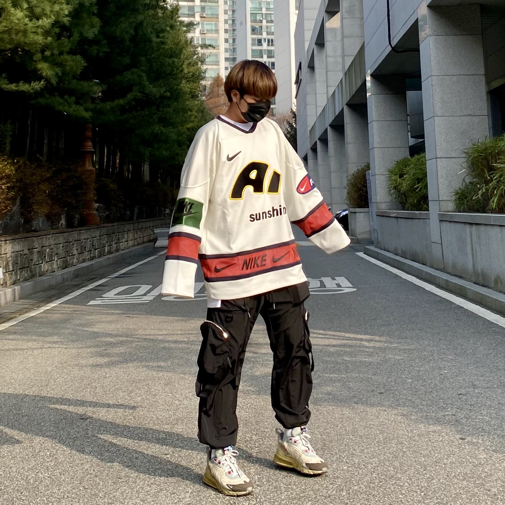 Nike x Travis Scott Air Max 270 React Cactus Trails 착용 스타일