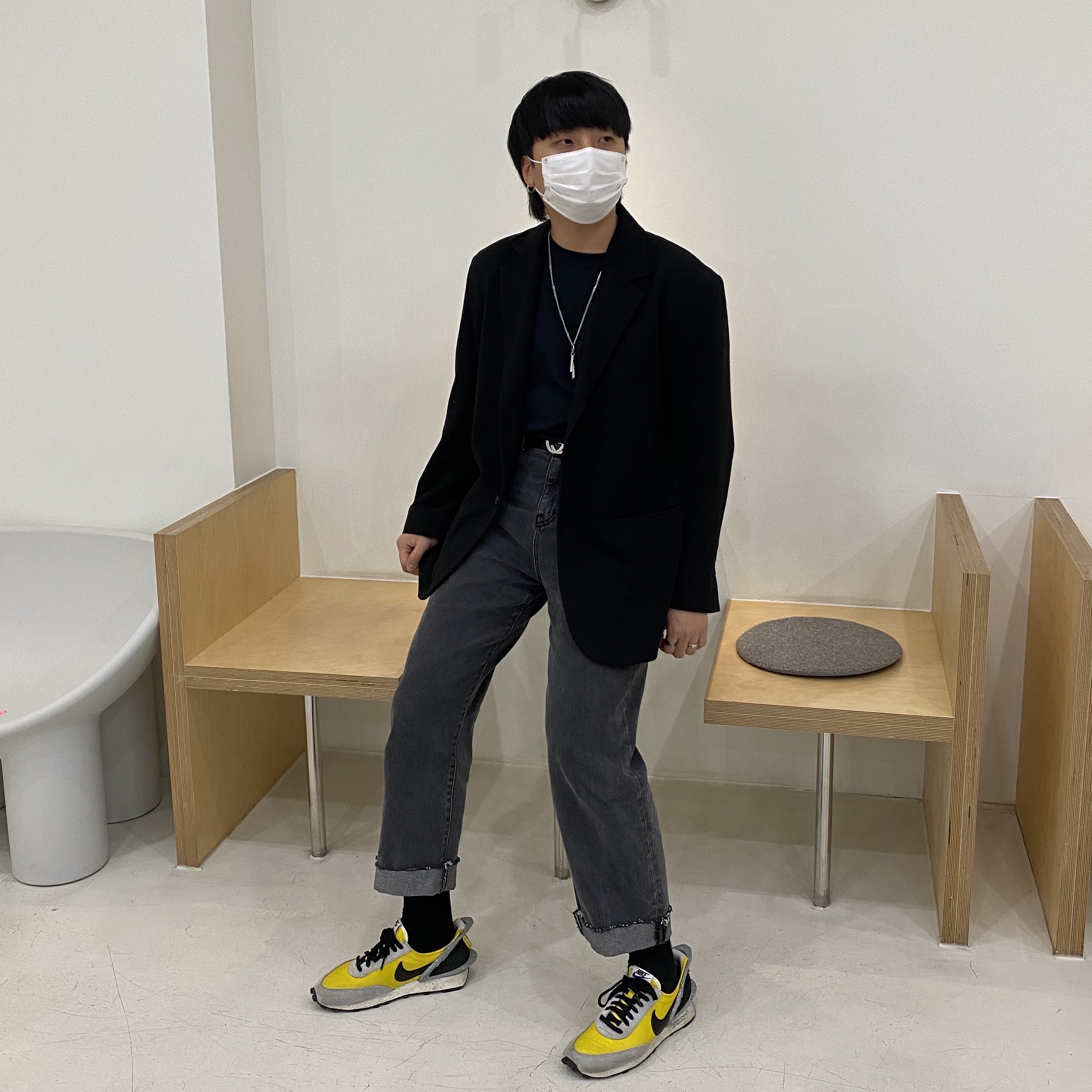 Nike x Undercover Daybreak Bright Citron 착용 스타일