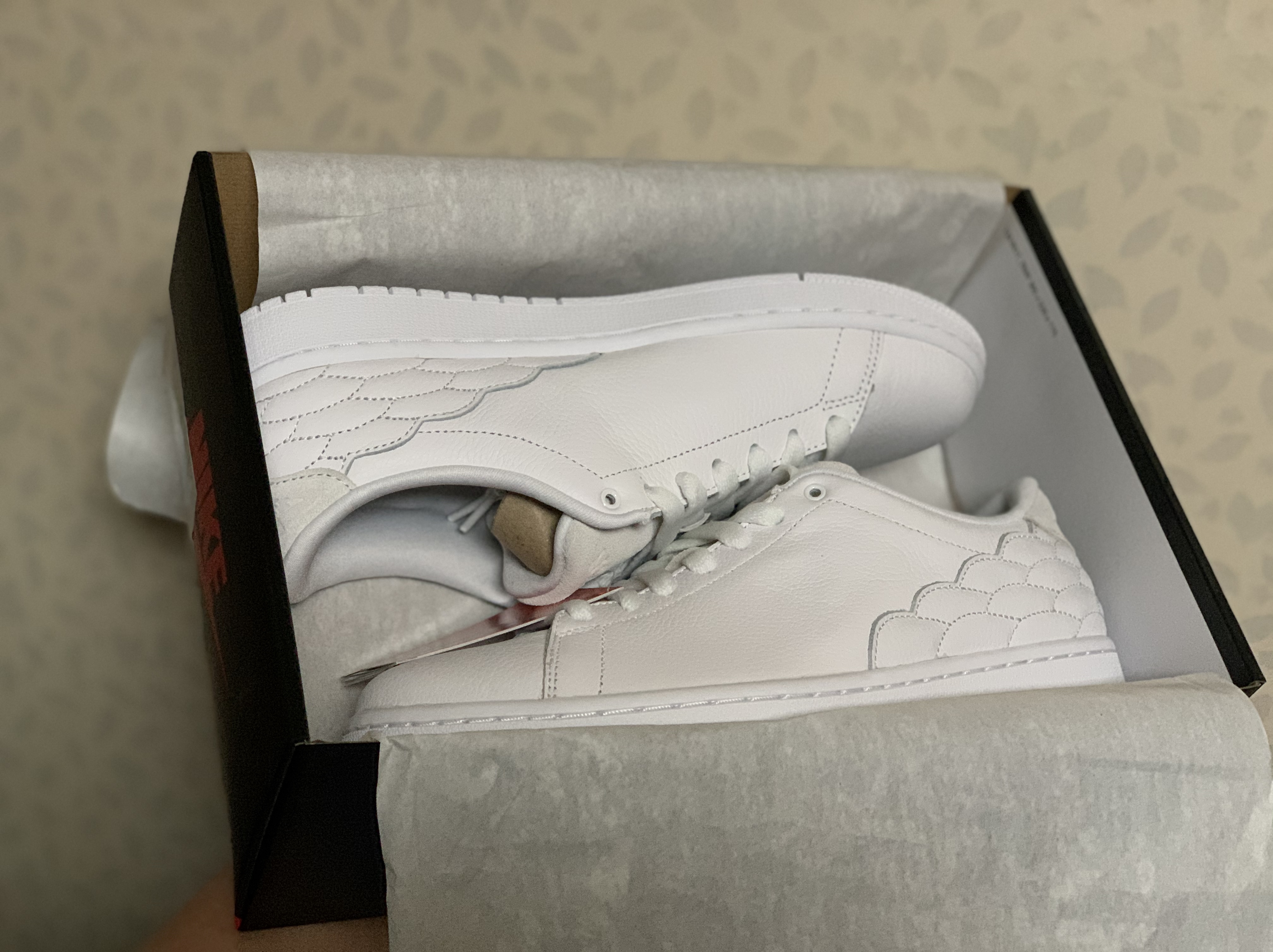 Jordan 1 Centre Court White On White 착용 스타일 - 1
