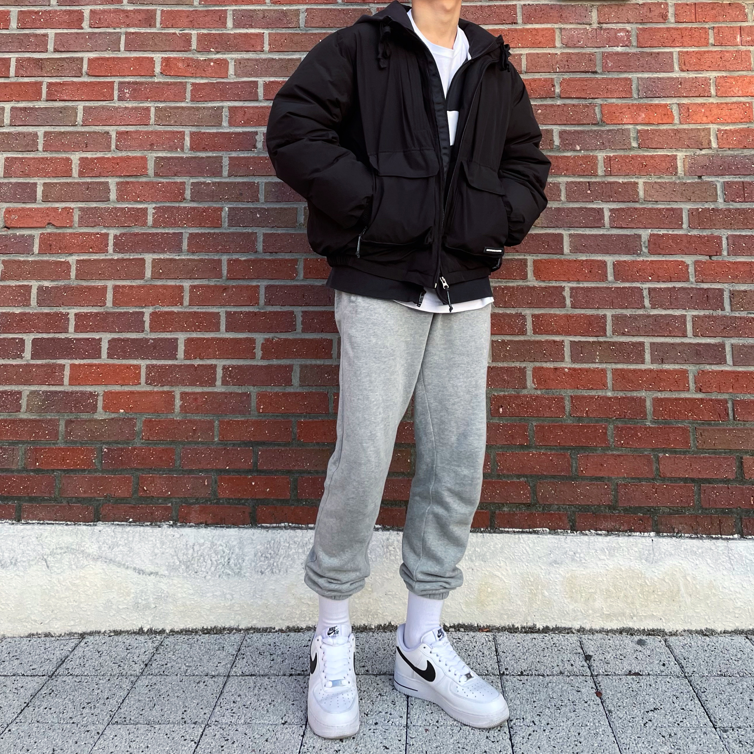 Nike Air Force 1 Low White Black 2020 착용 스타일