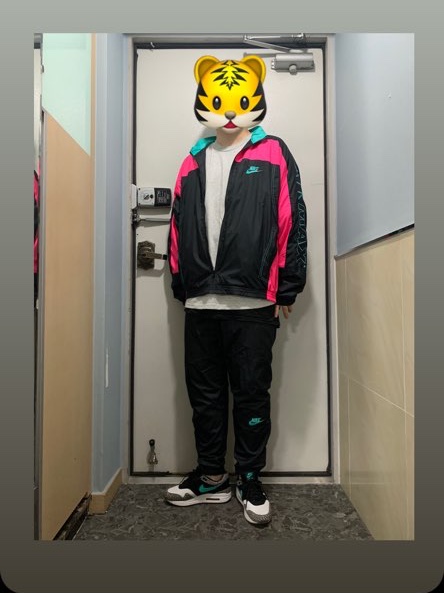 NIke x Atmos Air Max 1 Elephant 2017, Nike x Atmos NRG Vintage PTHWK Track Pants Black 착용 스타일